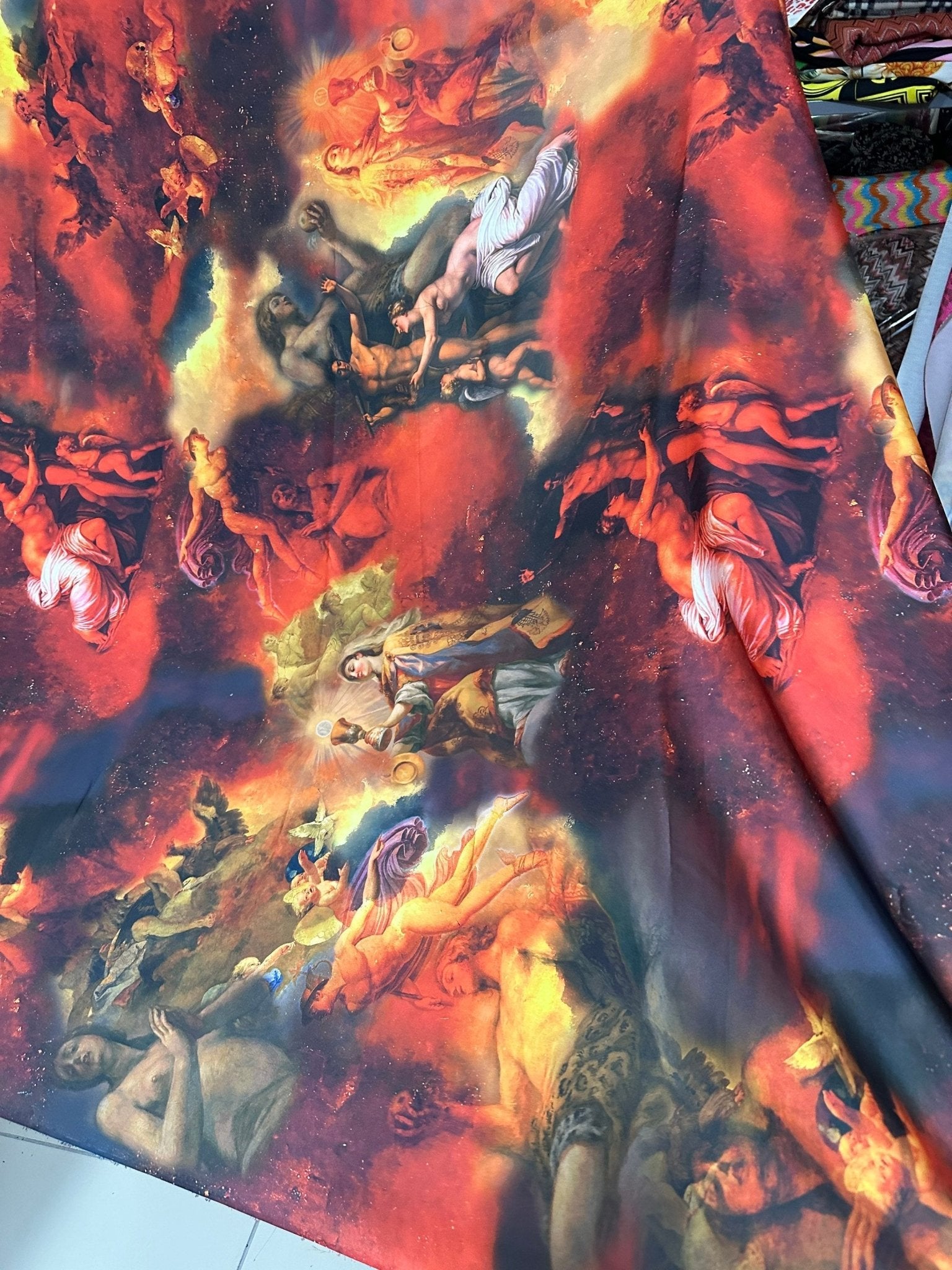 Angel Print Fabric, Antique Pattern Fabric By The Yard - Whotex Online Fabric Store