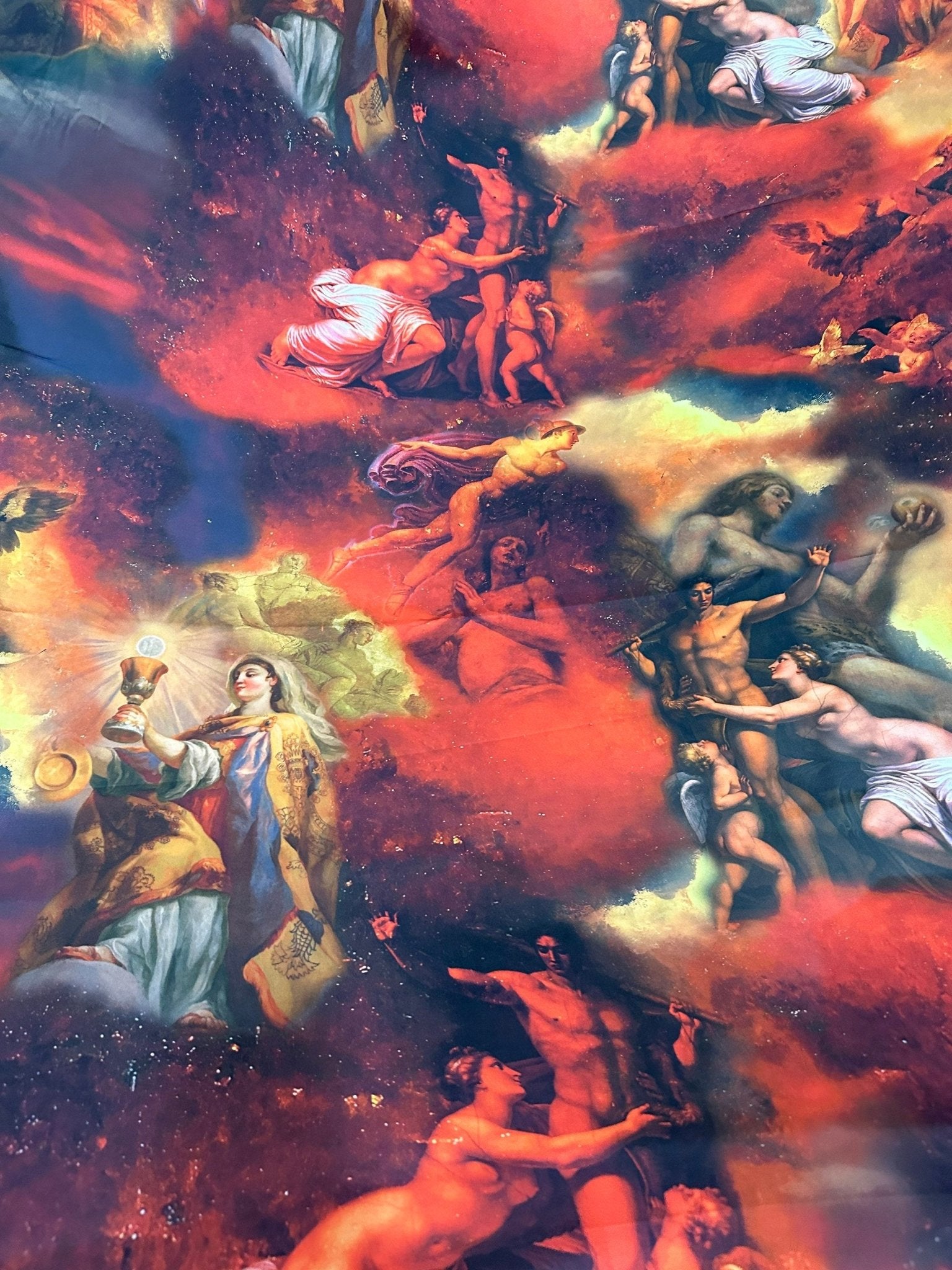 Angel Print Fabric, Antique Pattern Fabric By The Yard - Whotex Online Fabric Store
