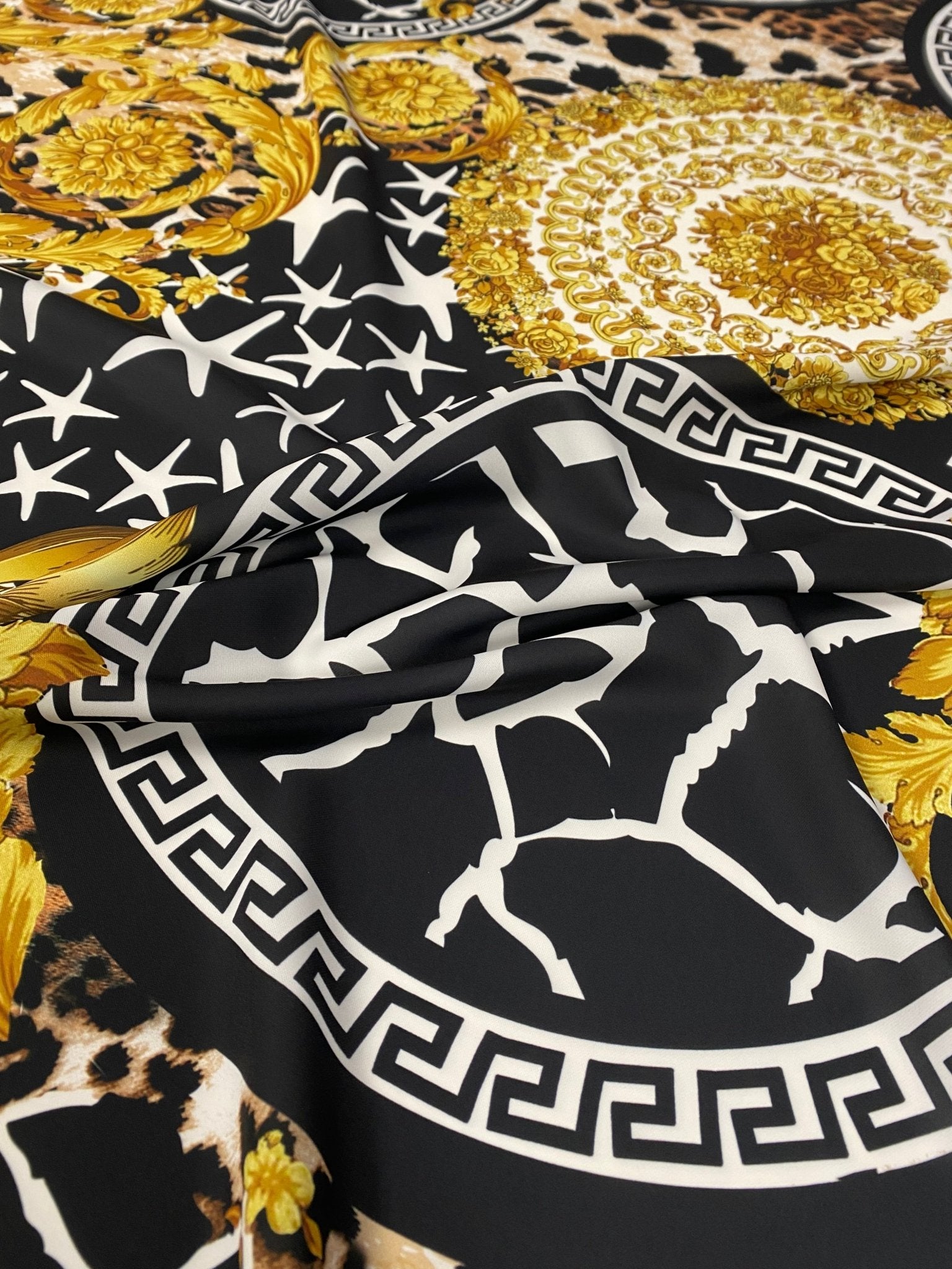 Baroque Greek Key Fabric - Elegant Textile by the Yard - Whotex Online Fabric Store