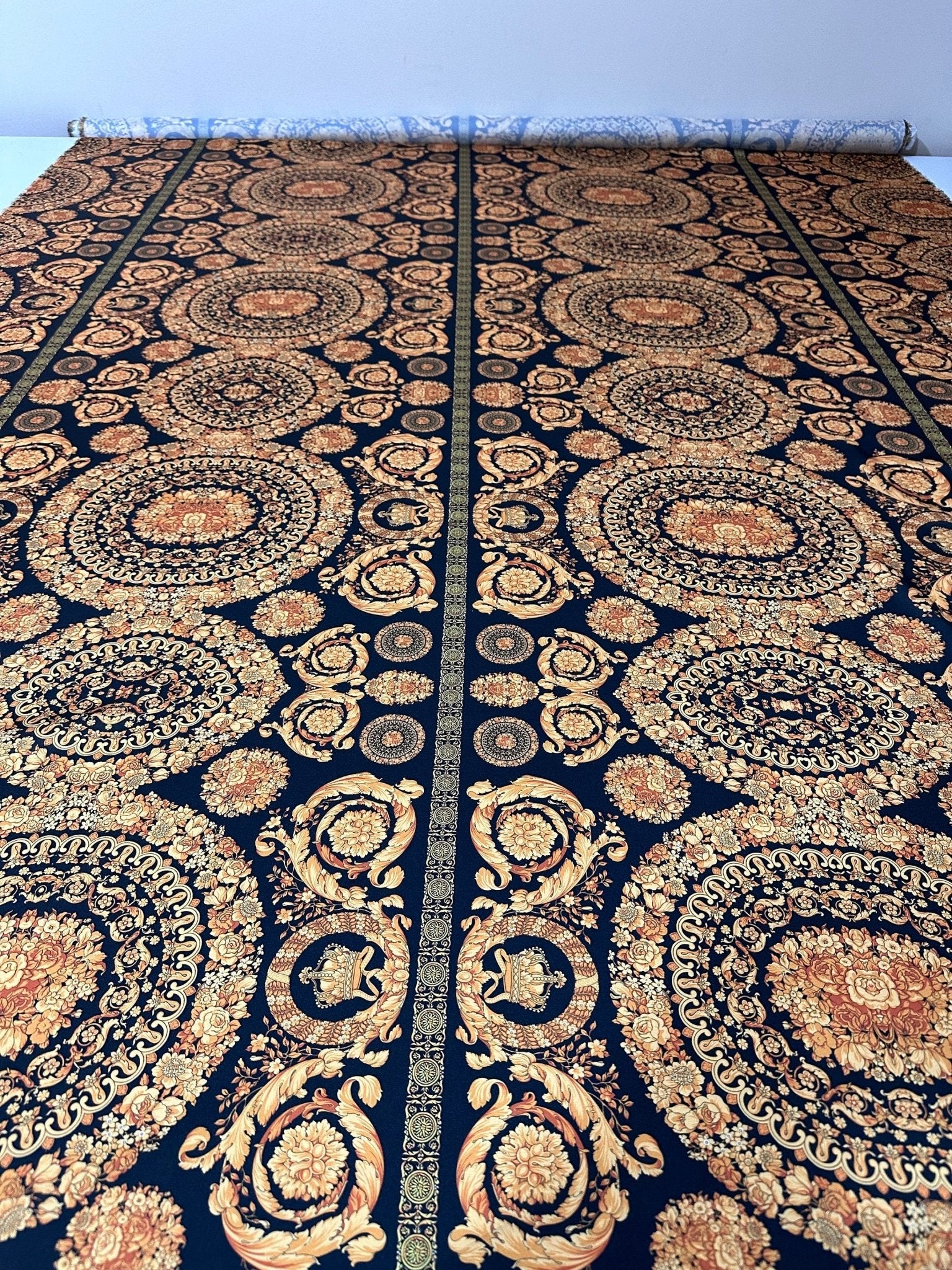 Baroque Pattern Black And Gold Fabric By The Yard - Whotex Online Fabric Store
