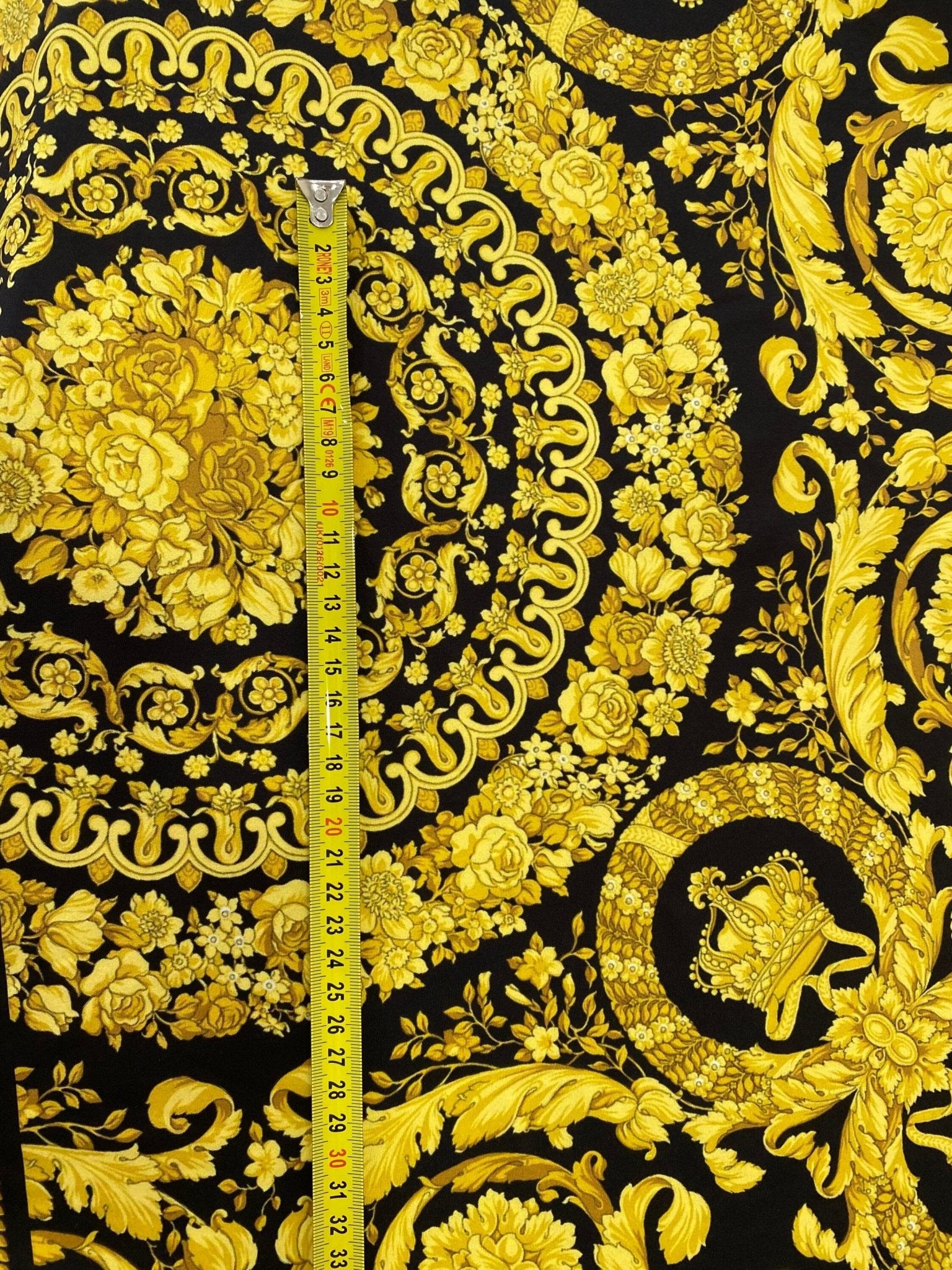 Baroque Pattern Fabric, Black And Gold Luxury Design Fabric - Whotex Online Fabric Store