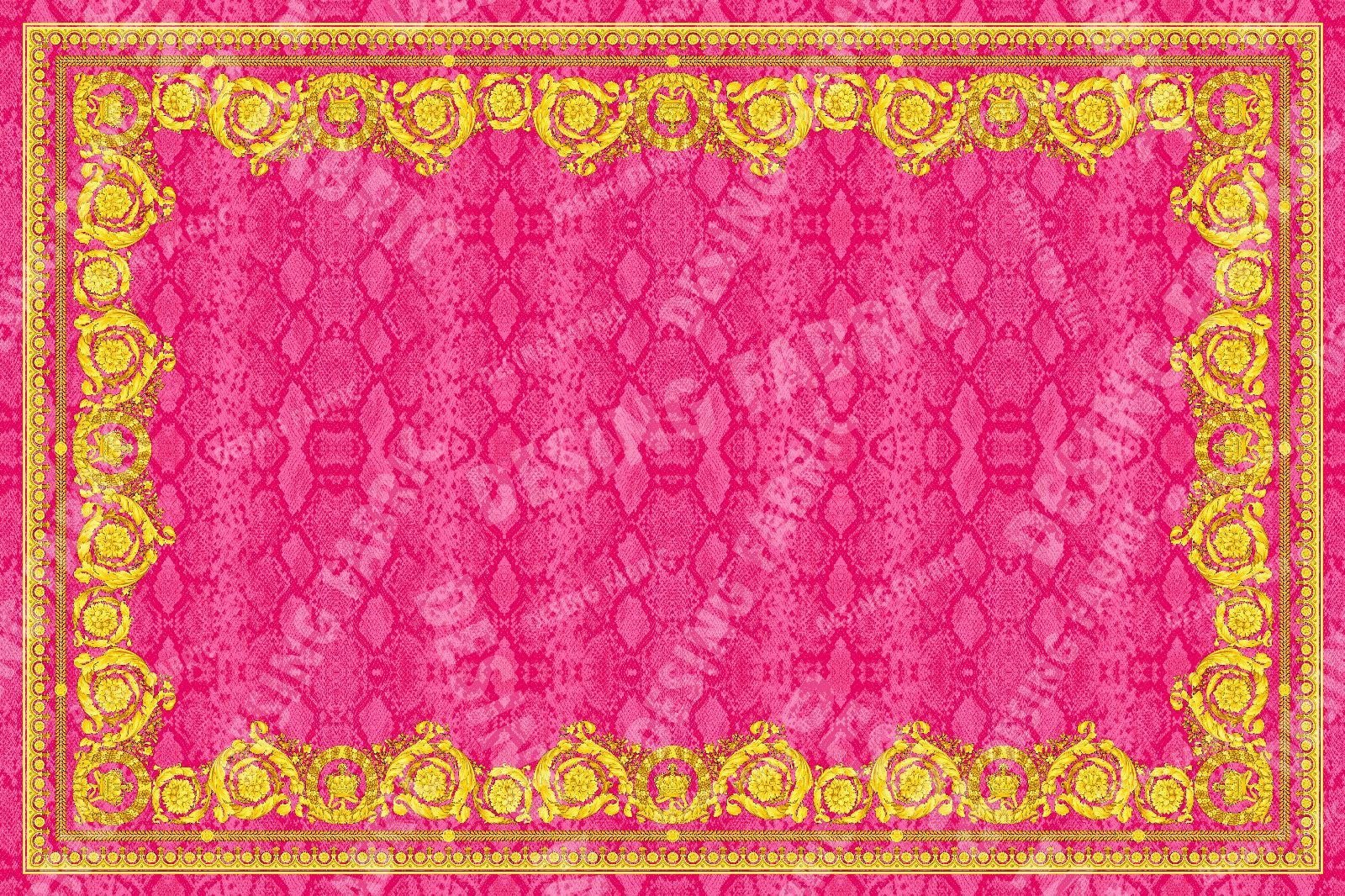 Baroque pattern fabric, Pink Silky Satin Fabric , Panel Fabric 150*100cm // 1.64 * 1.09 yard - Whotex Online Fabric Store