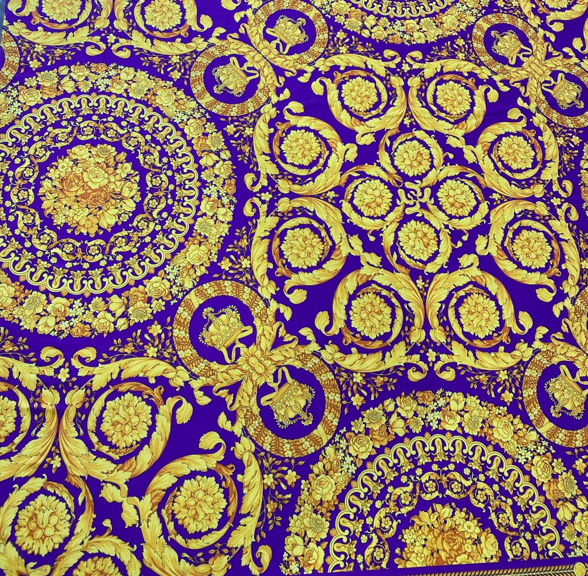 Baroque Pattern Fabric, PurpleFabric, sportswear, activewear, swimwear, dance wear, leotards, dresses, leggings - Whotex Online Fabric Store