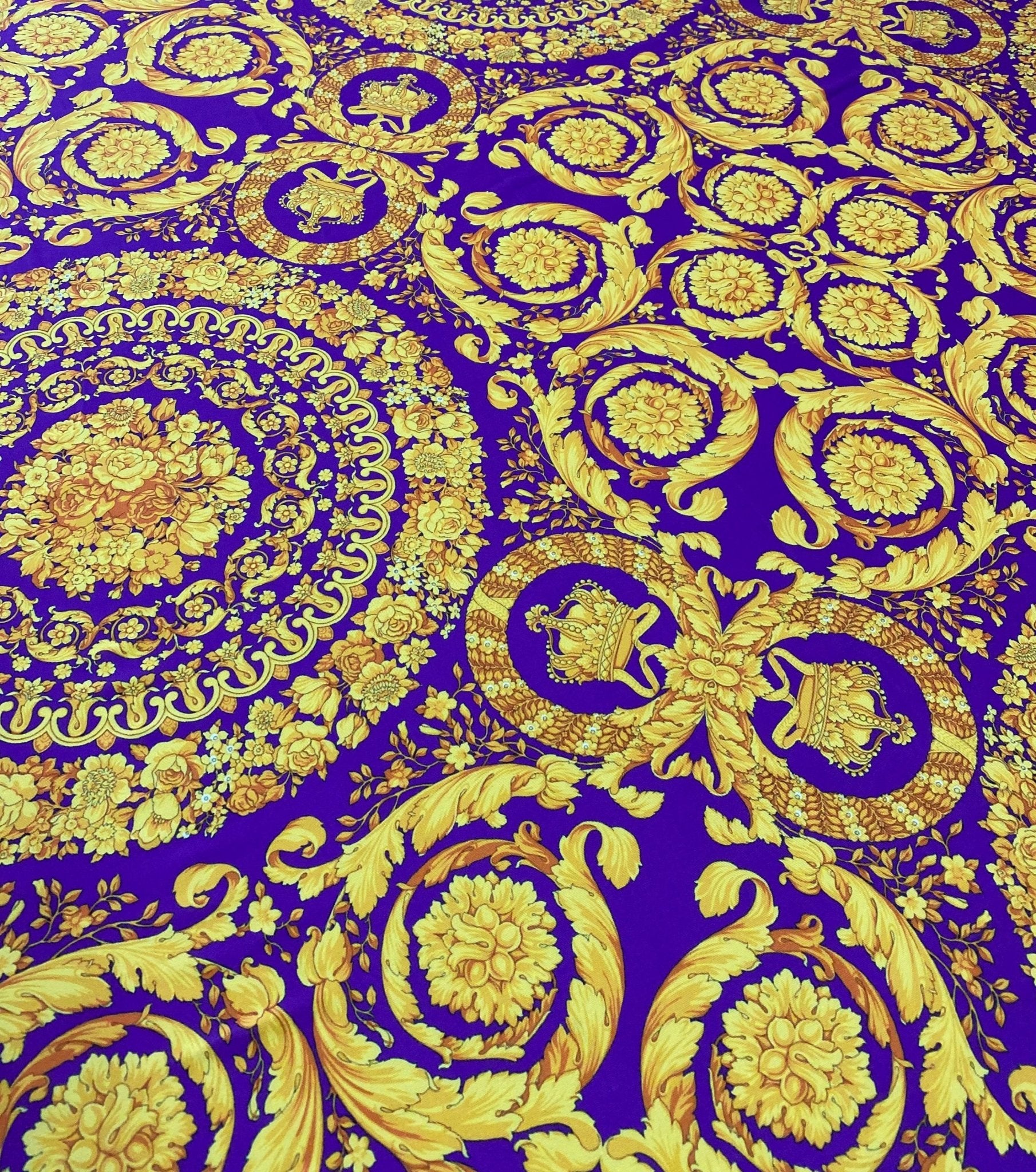 Baroque Pattern Fabric, PurpleFabric, sportswear, activewear, swimwear, dance wear, leotards, dresses, leggings - Whotex Online Fabric Store