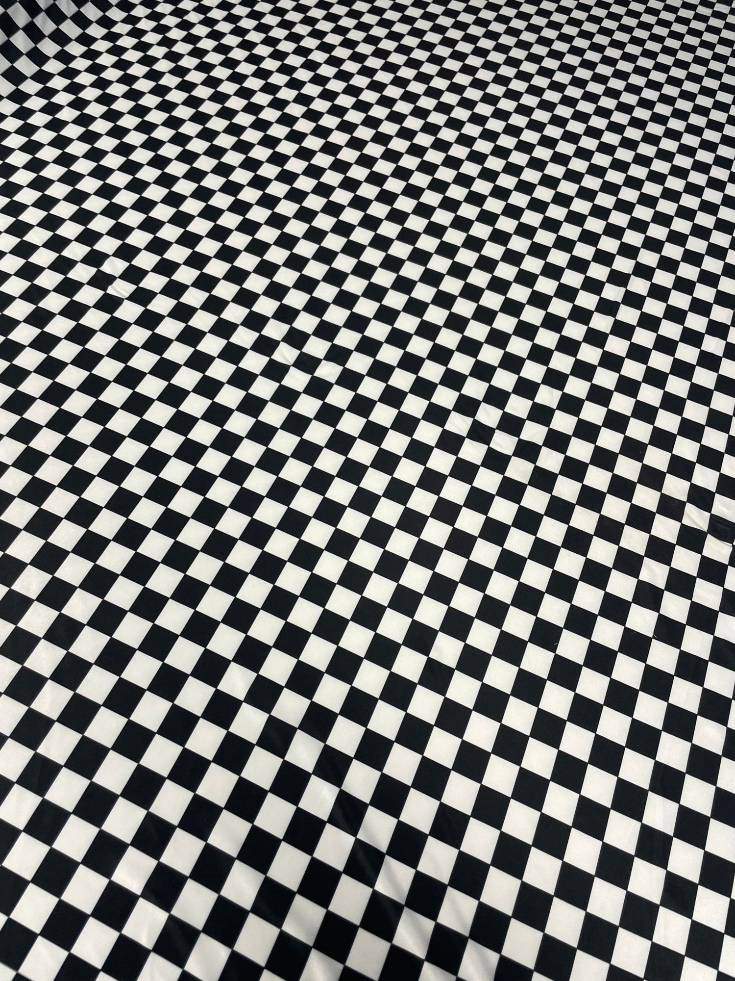 Black White Checkerboard Fabric by the Metre - Whotex Fabrics London
