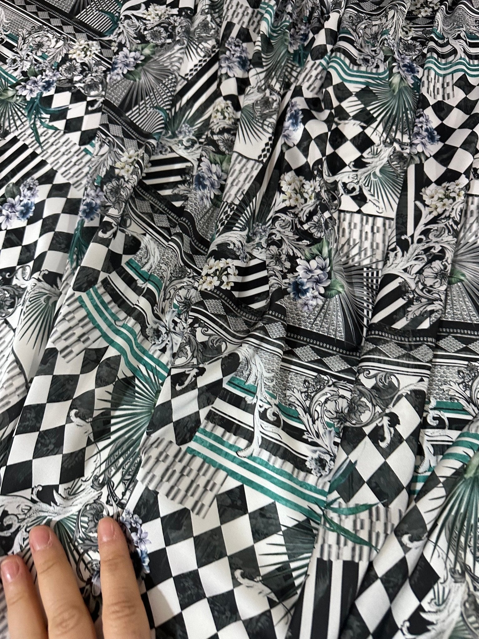 Checkerboard Pattern Fabric , Patchwork Pattern Fabric By The Yard - Whotex Online Fabric Store