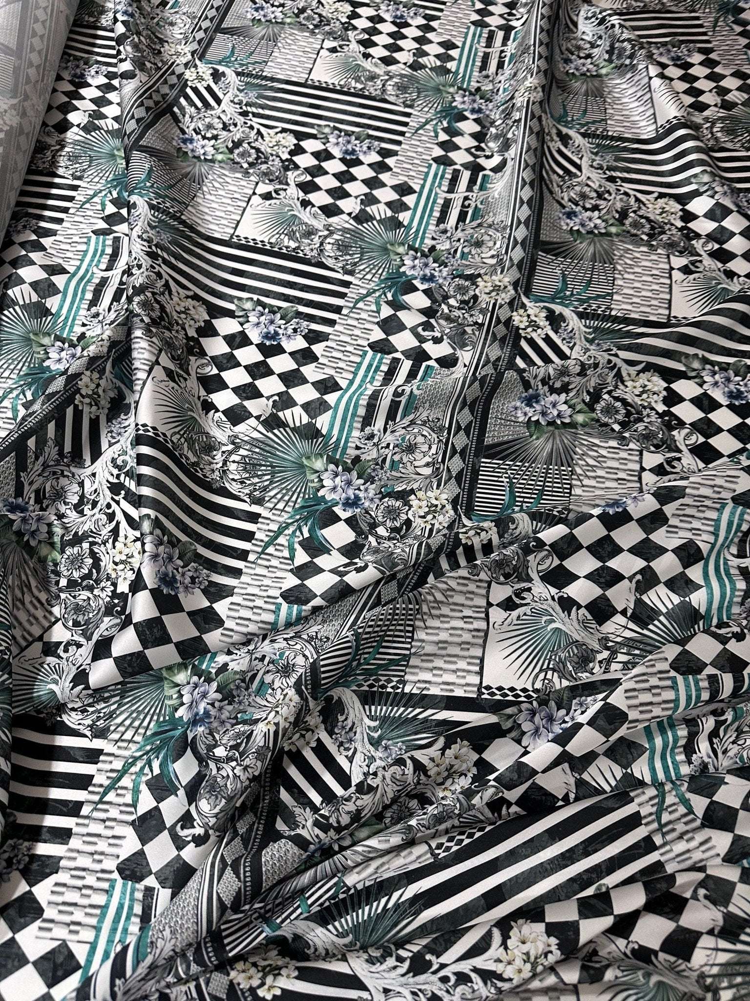 Checkerboard Pattern Fabric , Patchwork Pattern Fabric By The Yard - Whotex Online Fabric Store