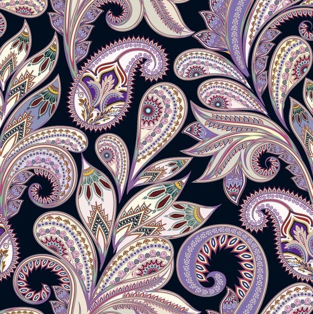 Elegant Paisley Pattern Fabric by the Metre – Soft & Stylish - Whotex Fabrics London