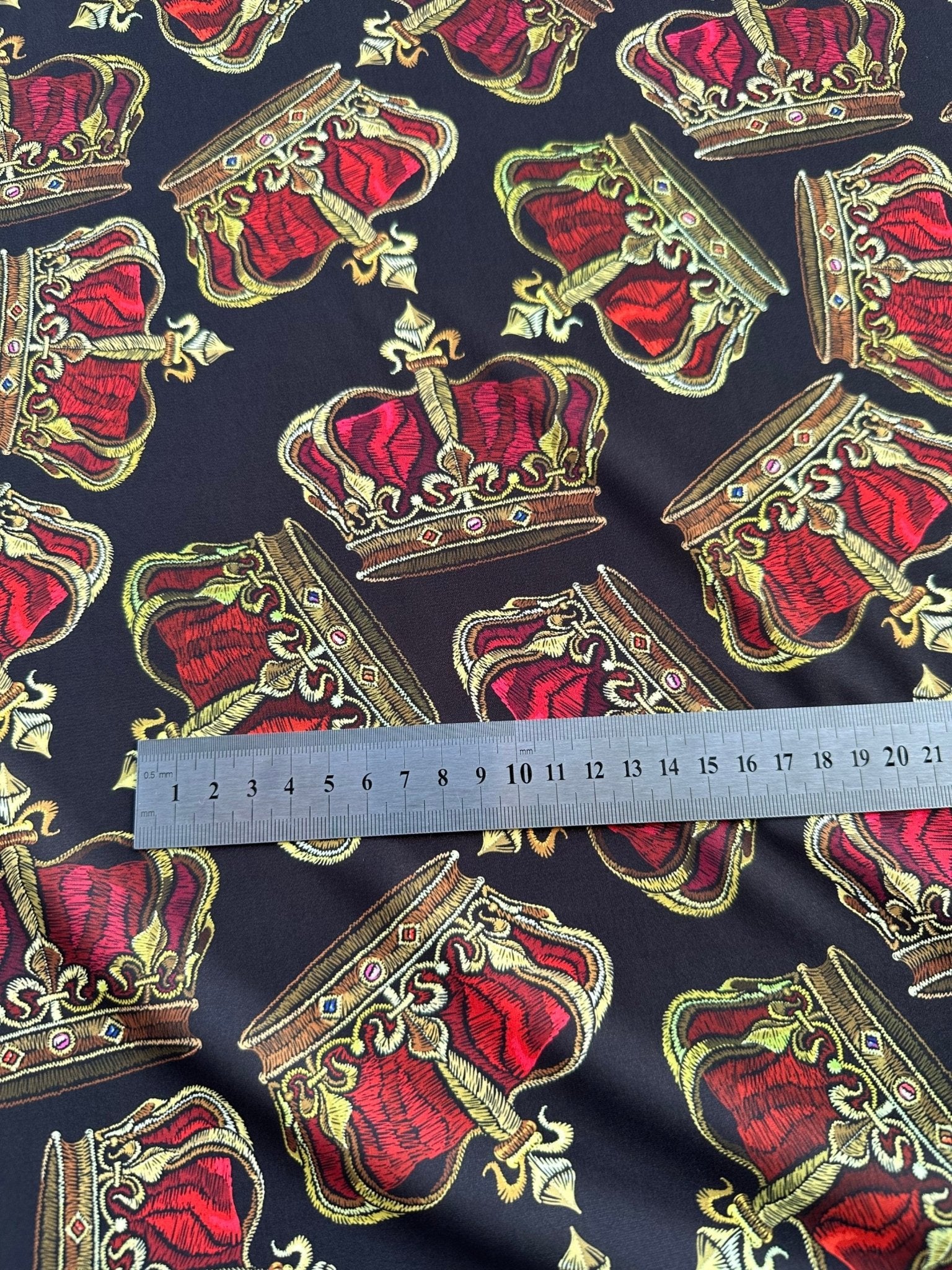 Golden Crown Pattern Fabric By The Yard - Whotex Online Fabric Store