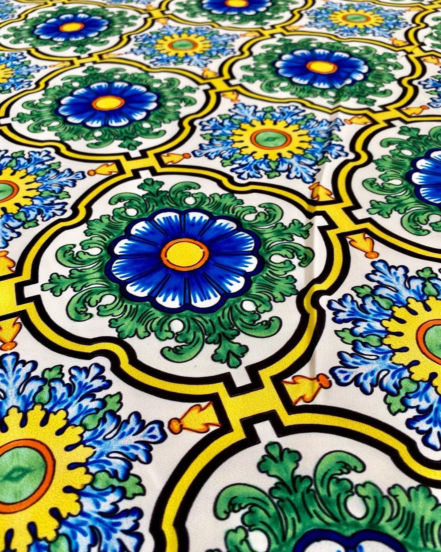 Green Fabric, Sicilian Pattern Fabric - Whotex Online Fabric Store