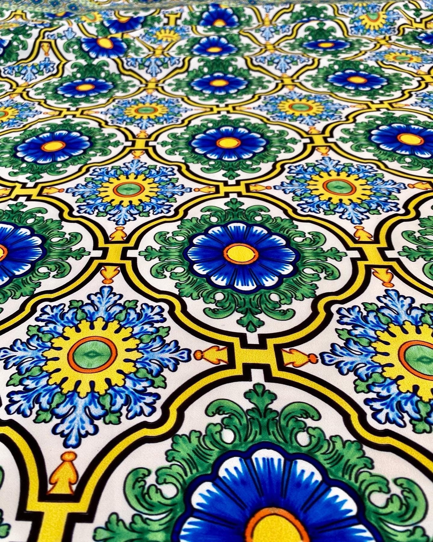 Green Fabric, Sicilian Pattern Fabric - Whotex Online Fabric Store