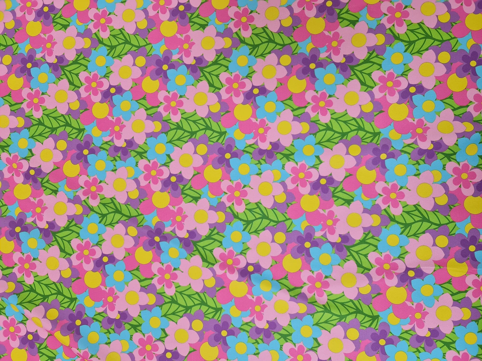 Colorful Floral Fabric by the Yard - Vibrant Flower Pattern Material