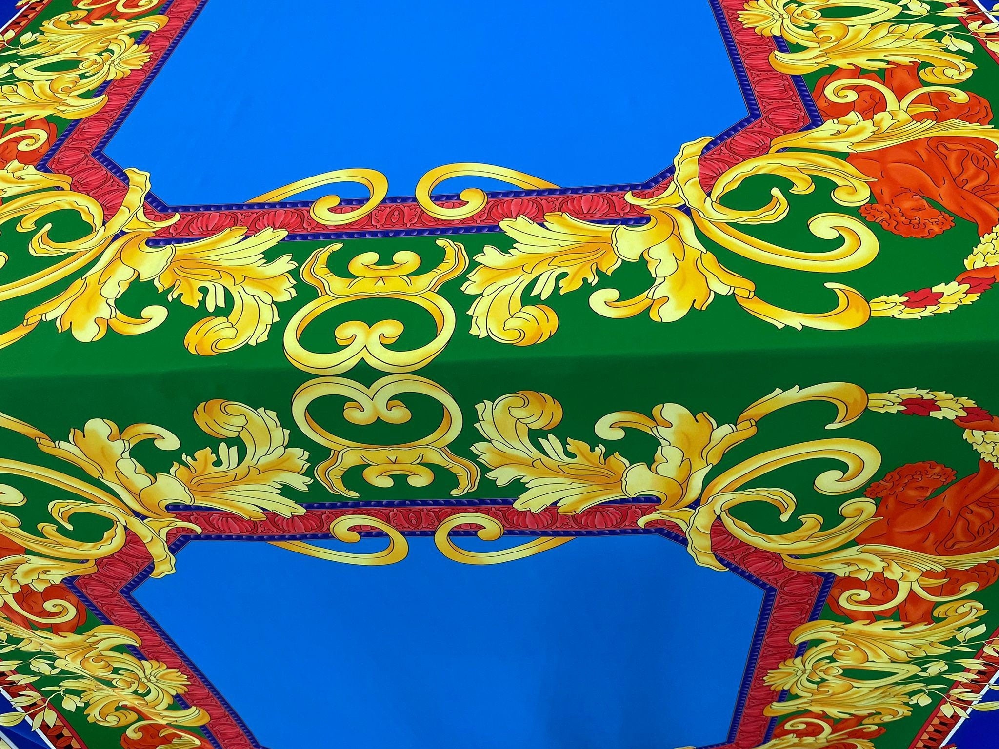 Tela crepé sedosa barroca por metro - Panel de tela de 150 x 100 cm