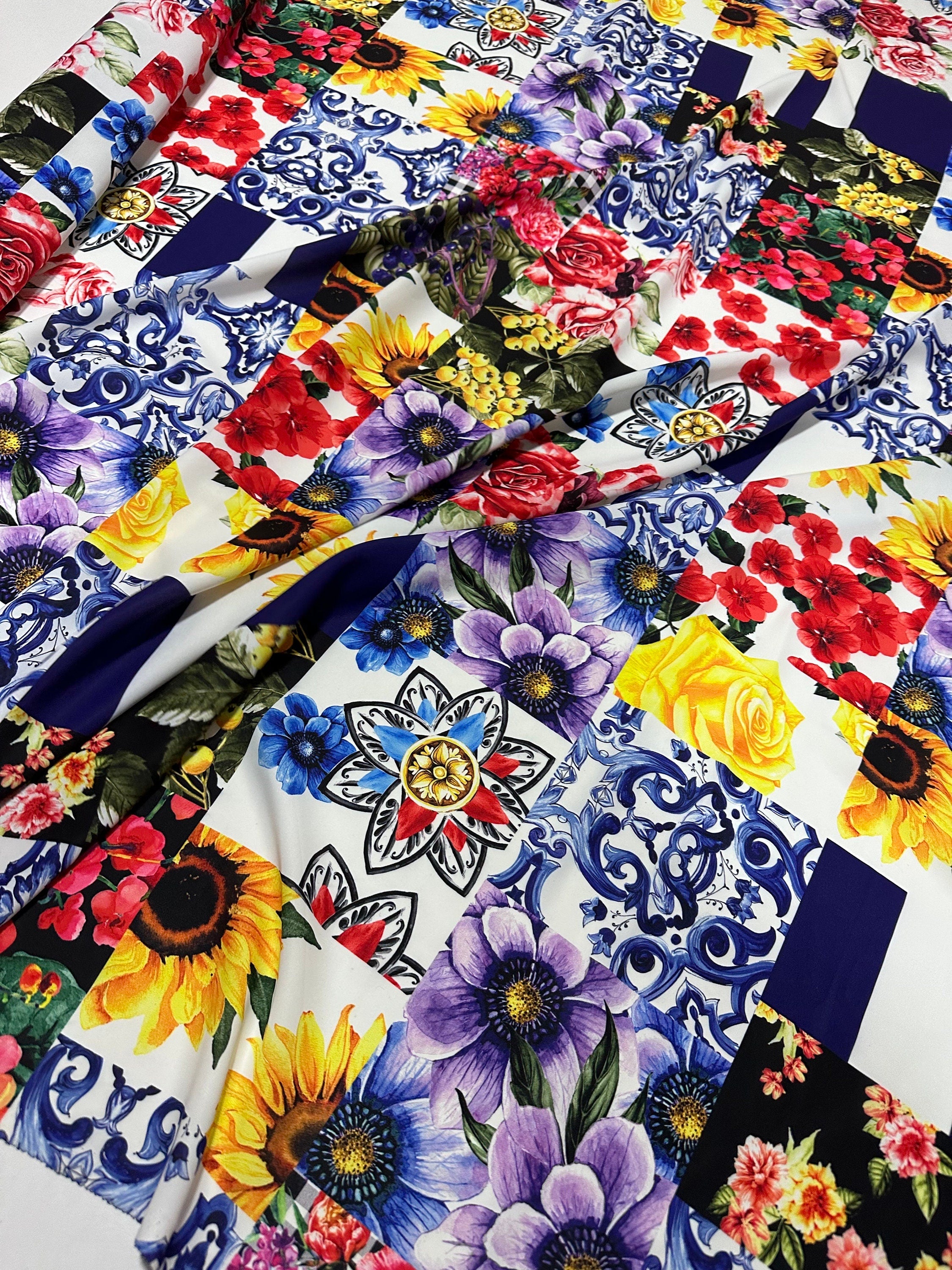Majolica Pattern Fabric - Abstract Italian Design by the Metre