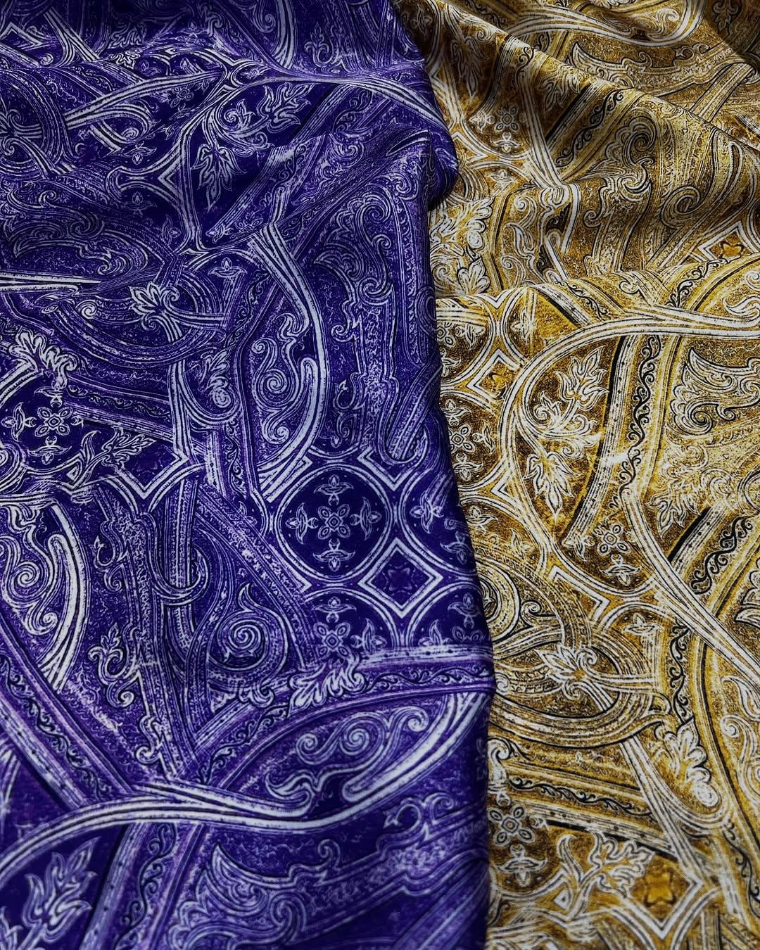 Paisley Floral Fabric - Premium Design Material for Crafts