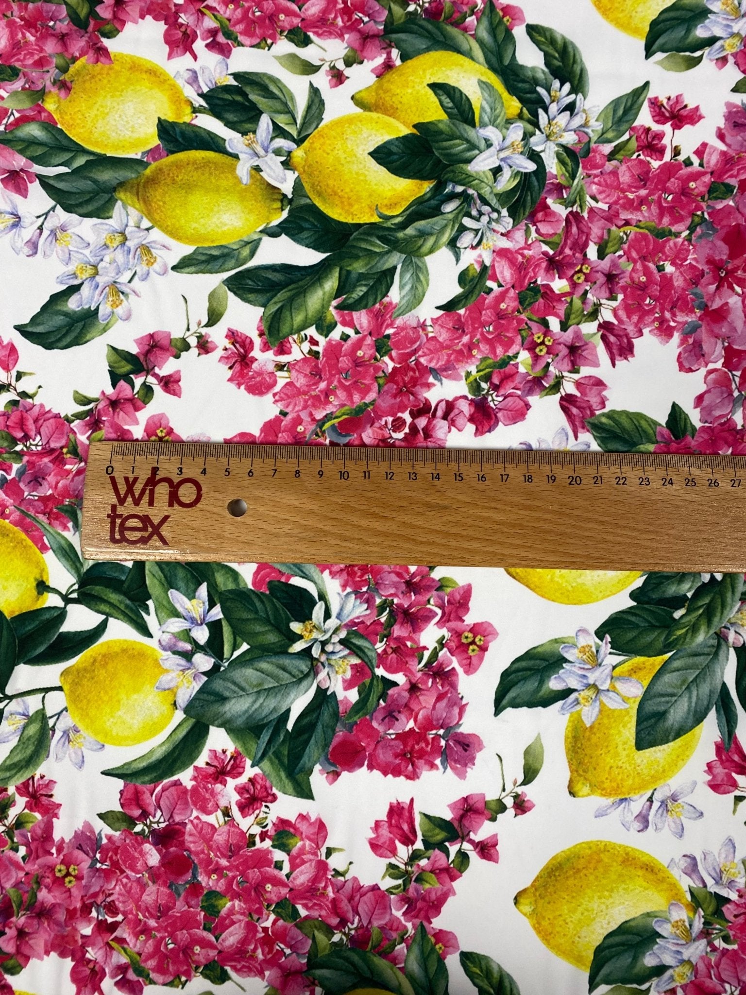 Lemon Pink Floral Fabric - Crafting Sewing Material - Whotex Online Fabric Store
