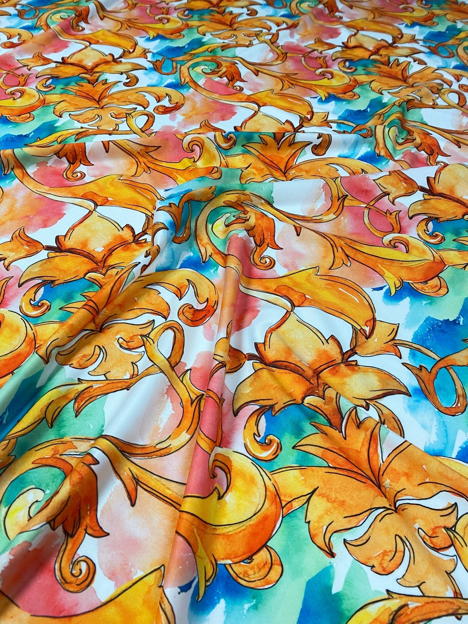 Luxury Ornate Medallion and Chain Print Fabric – Timeless & Elegant Fabric By The Yard - Whotex Online Fabric Store
