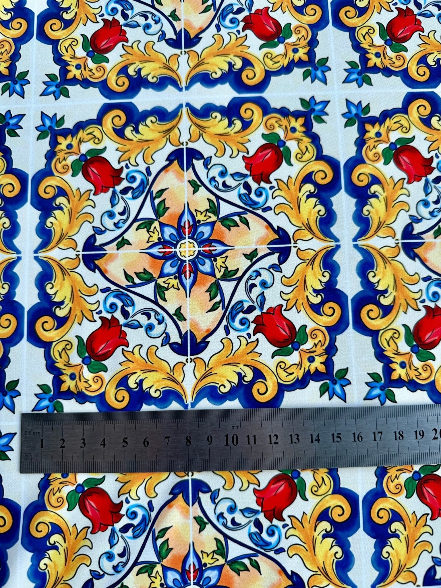 Majolica Pattern Fabric, Sicilian print Fabric , Fabric By The Yard - Whotex Online Fabric Store