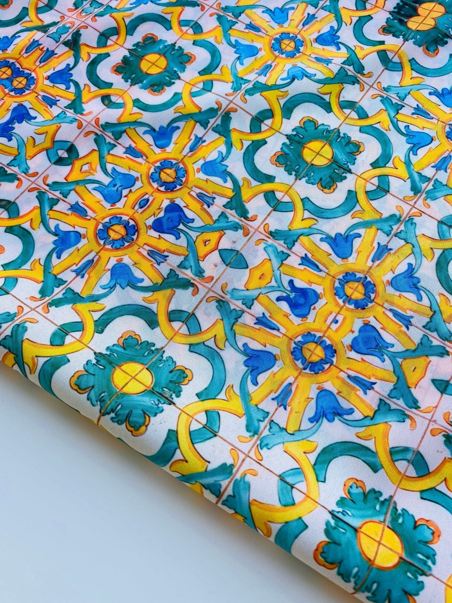 Majolica Pattern Portugal Pattern Fabric - Whotex Online Fabric Store