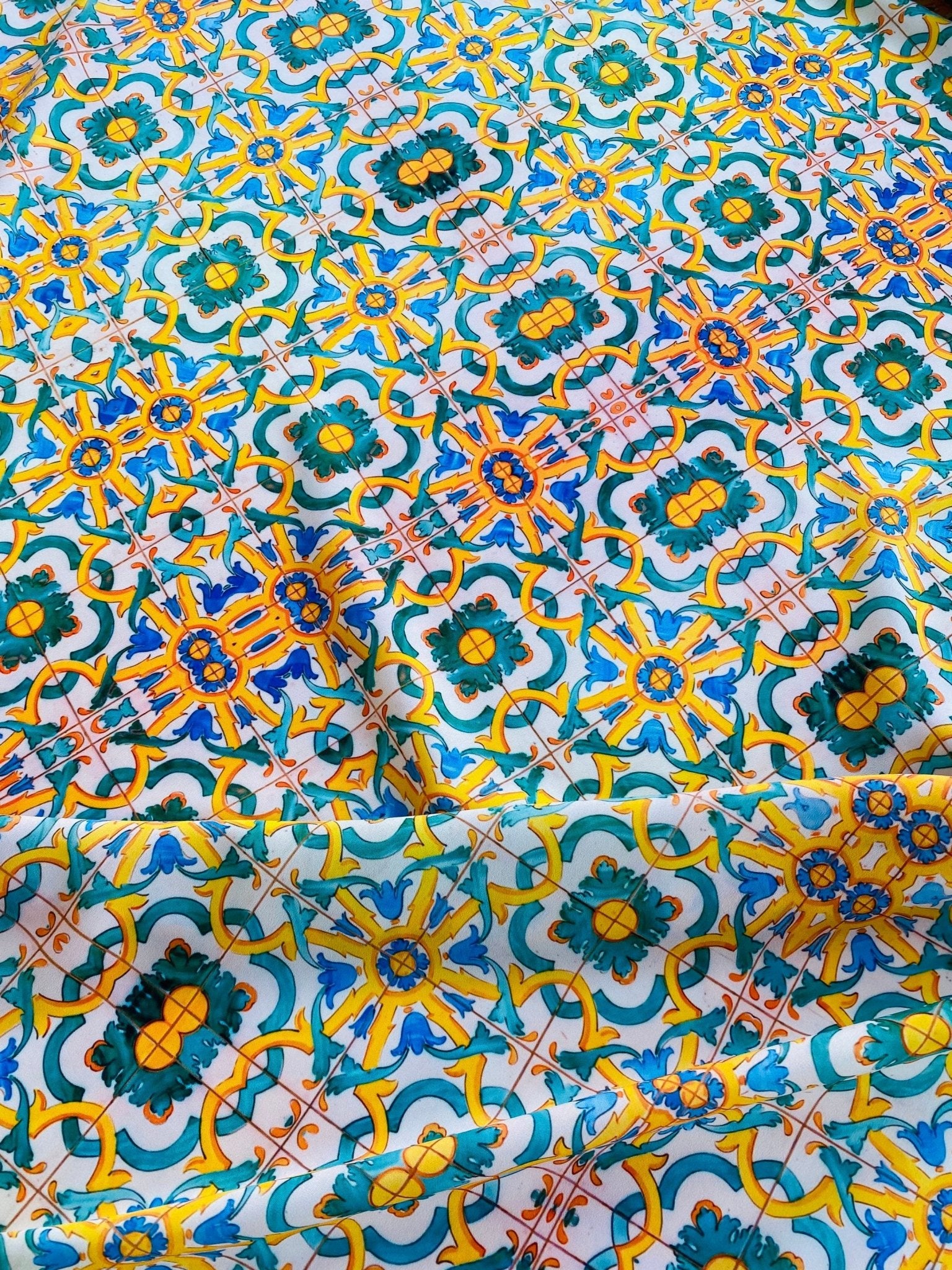 Majolica Pattern Portugal Pattern Fabric - Whotex Online Fabric Store