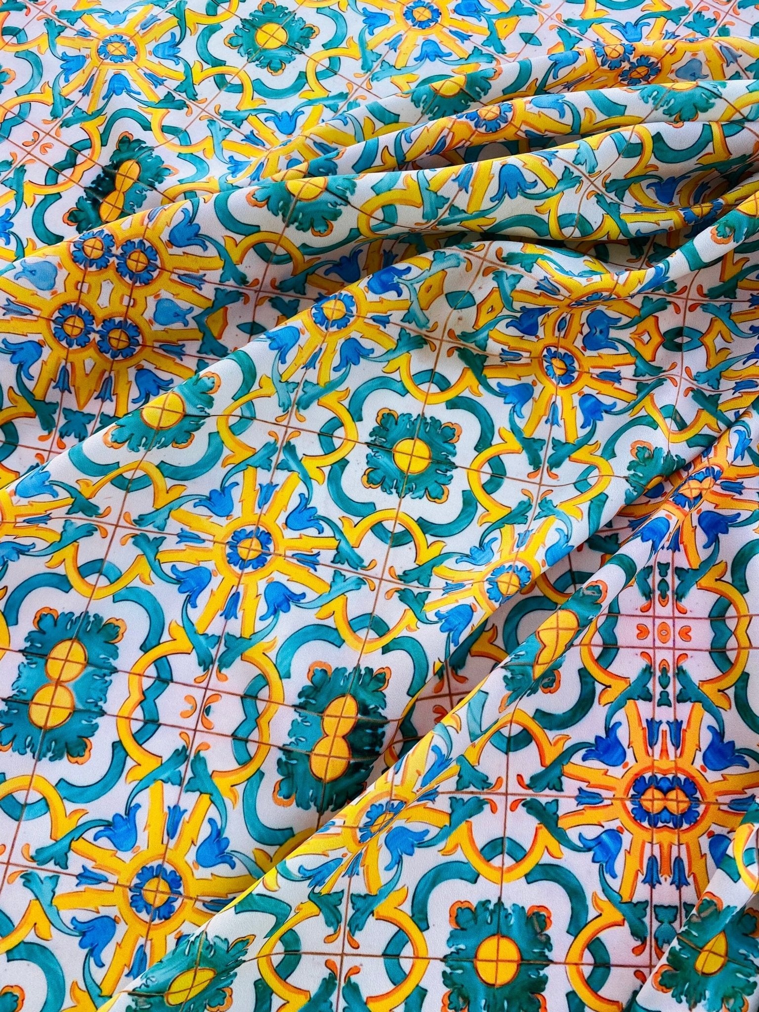 Majolica Pattern Portugal Pattern Fabric - Whotex Online Fabric Store