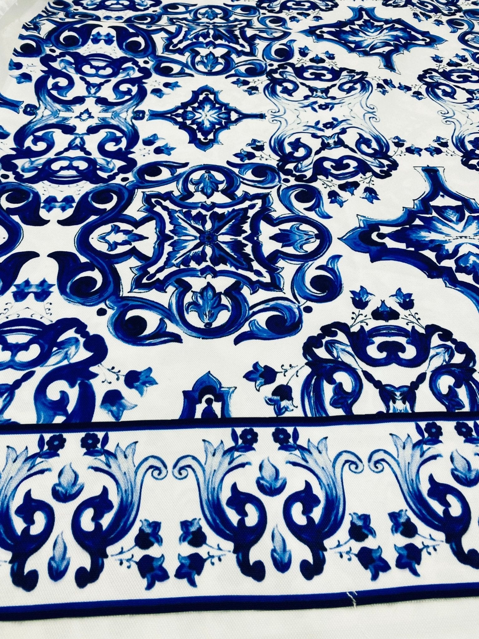 Majolica Pattern Upholstery Fabric, Digital print Fabric, outdoor runner curtain pillow bags Fabric - Whotex Online Fabric Store