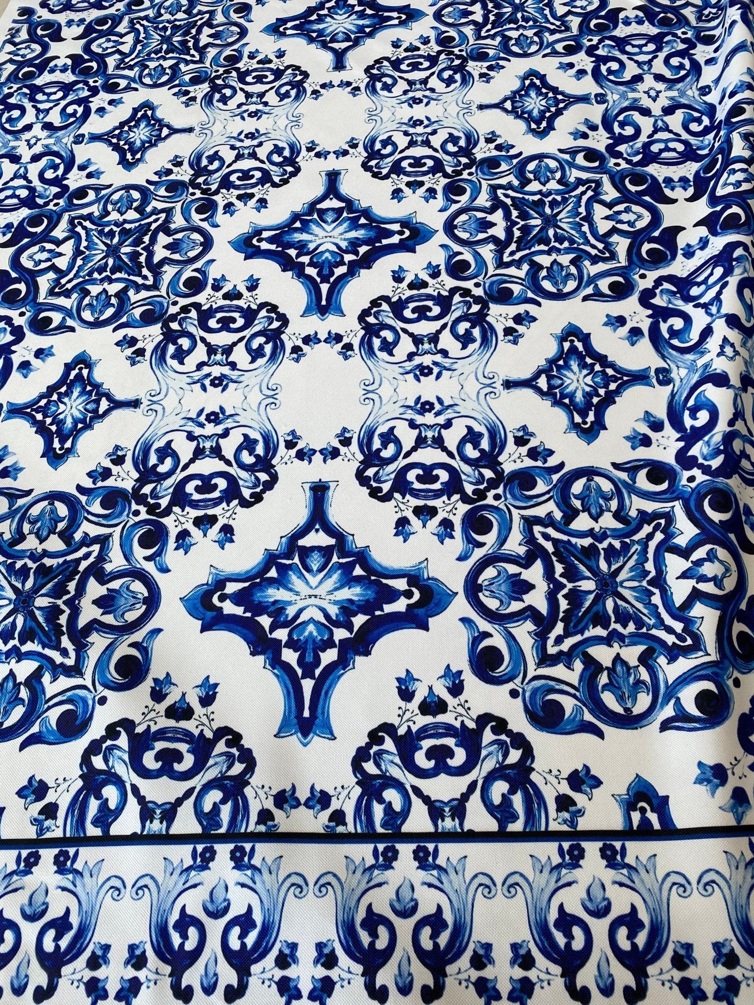 Majolica Pattern Upholstery Fabric, Digital print Fabric, outdoor runner curtain pillow bags Fabric - Whotex Online Fabric Store