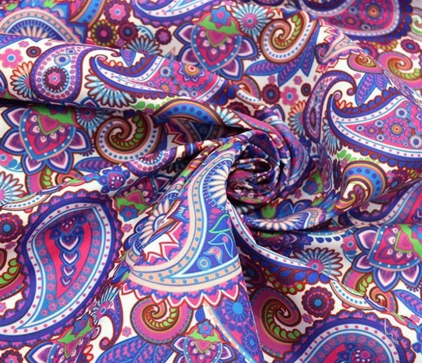 Paisley Pattern Upholstery Fabric, Purple Upholstery Fabric, home decor, Digital print Fabric, outdoor runner curtain pillow bags Fabric - Whotex Online Fabric Store