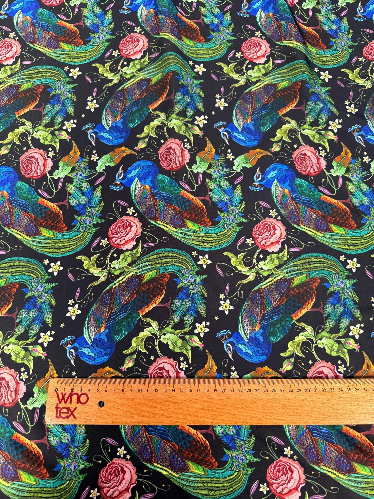 Peacock Pattern Fabric, Rose Fabric By The Yard - Whotex Online Fabric Store