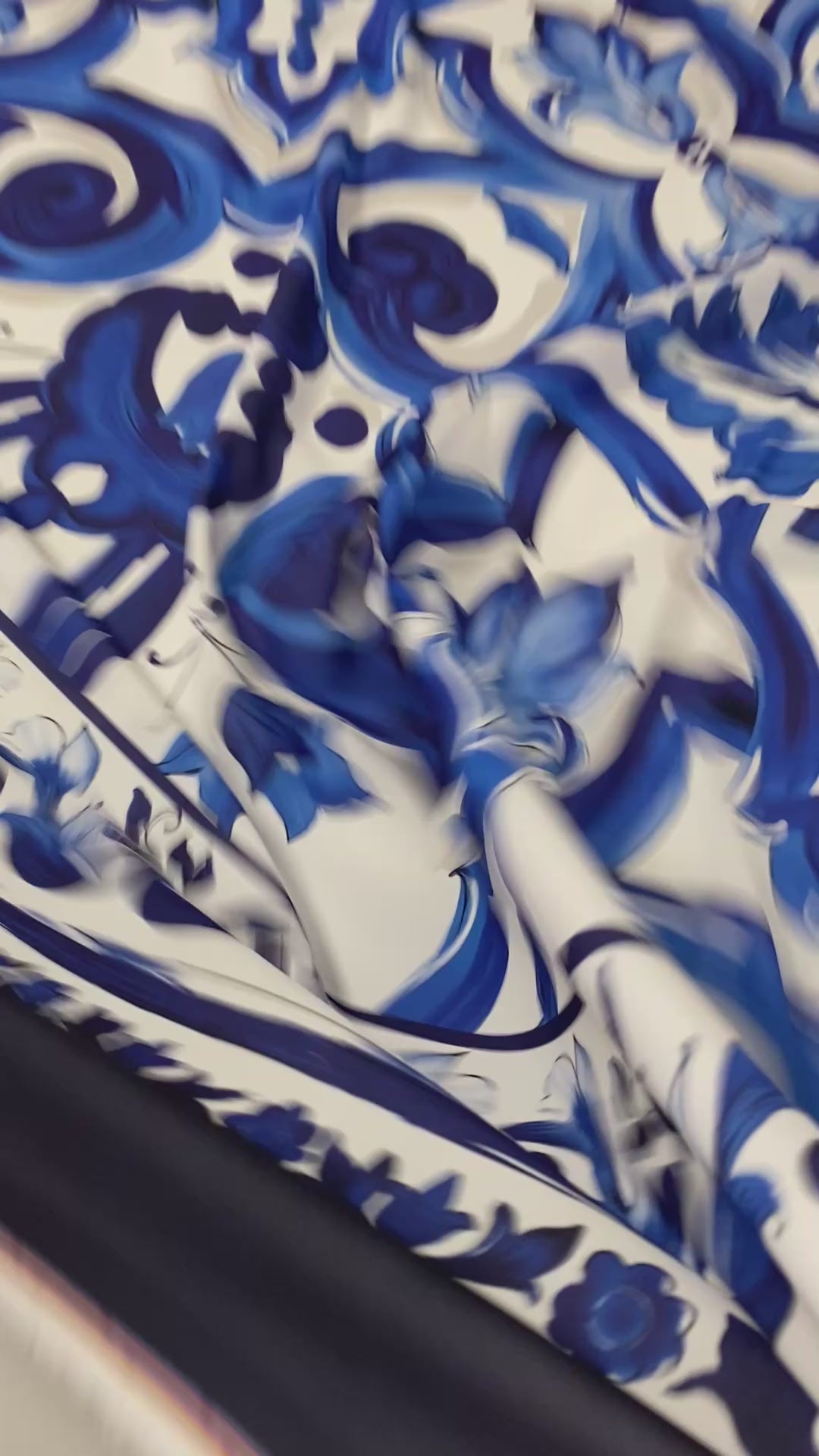 Golden Baroque Crepe Fabric by the Metre – Luxury Dress Material