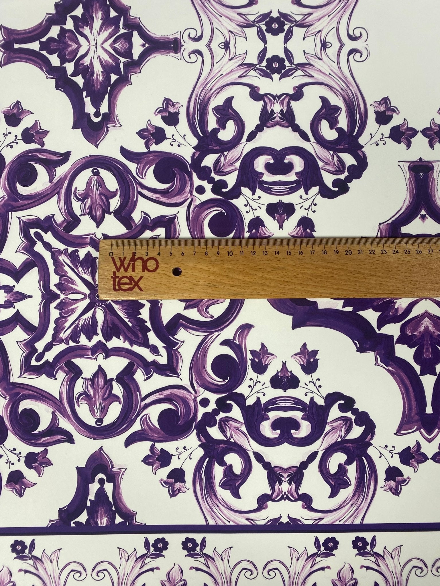 Purple Baroque Floral Pattern Fabric - Whotex Online Fabric Store