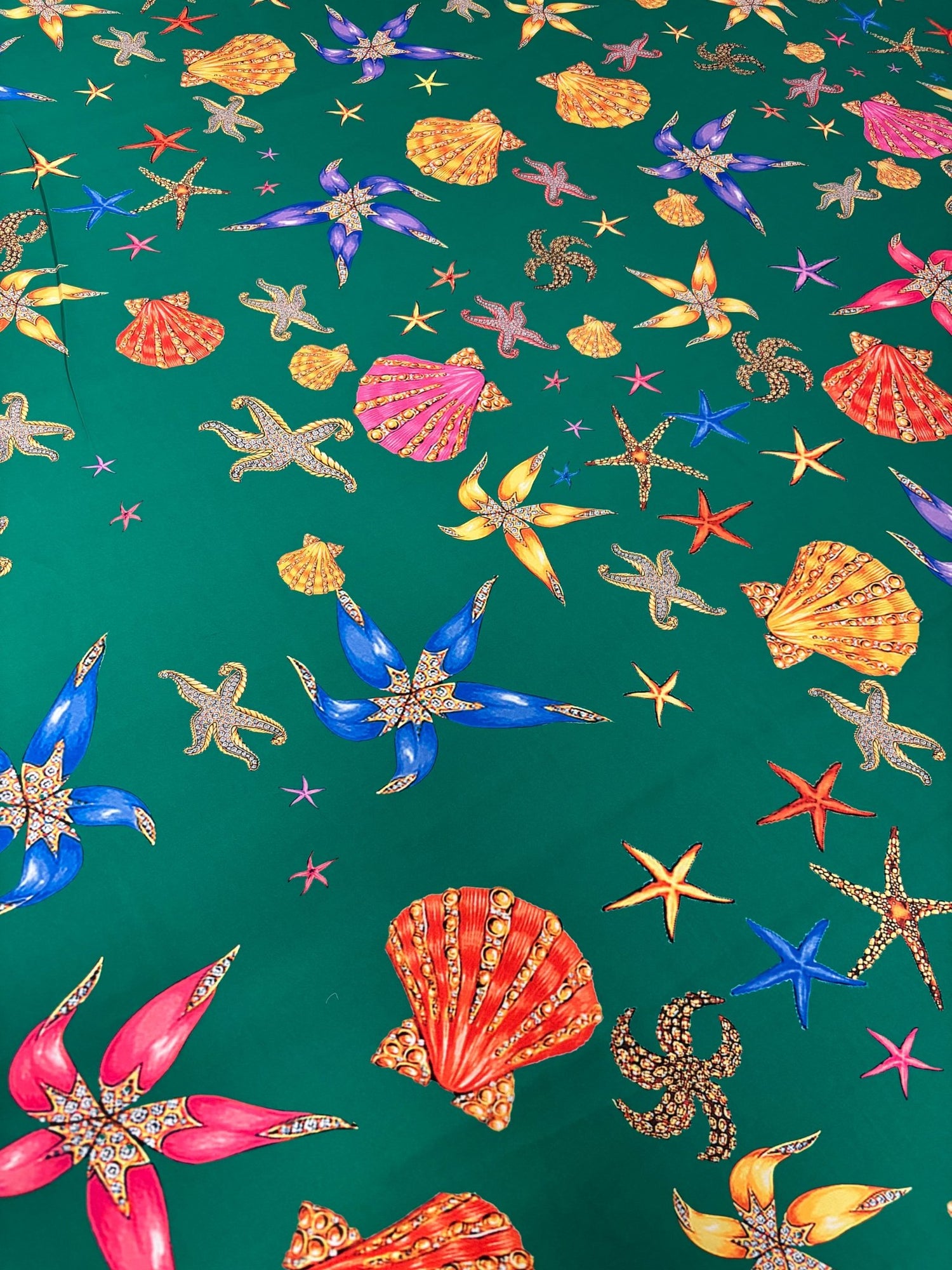 Renaissance Mythology & Leopard Print Chiffon Satin Fabric by the Metre - Whotex Online Fabric Store