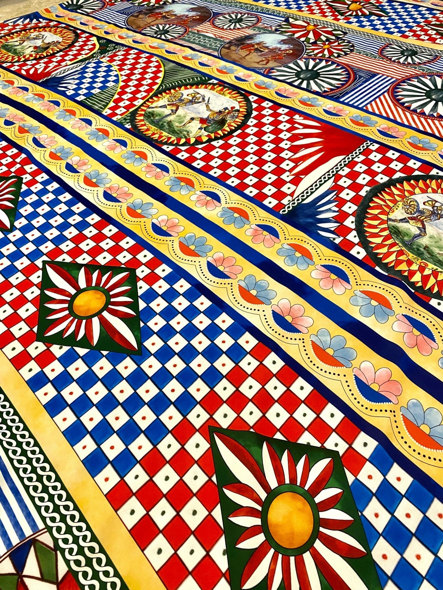 Sicilian Pattern Fabric, Caretto Pattern Fabric - Whotex Online Fabric Store