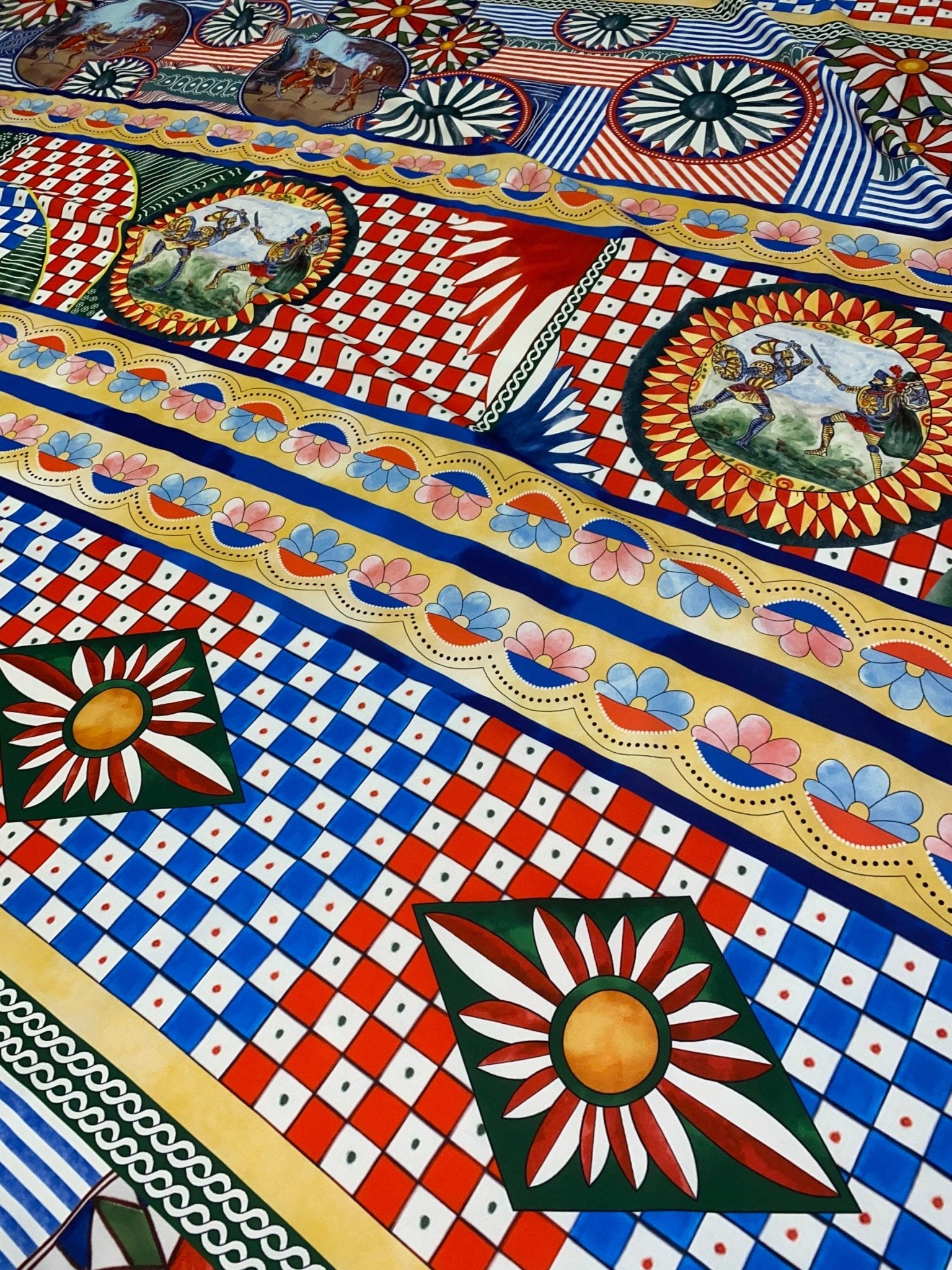 Sicilian Pattern Fabric, Caretto Pattern Fabric - Whotex Online Fabric Store