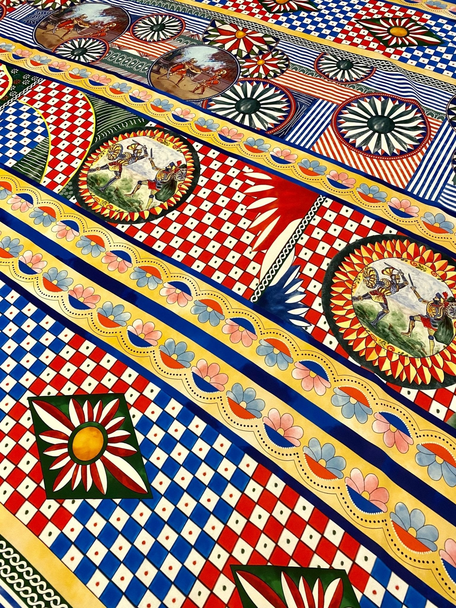 Sicilian Pattern Fabric, Caretto Pattern Fabric - Whotex Online Fabric Store