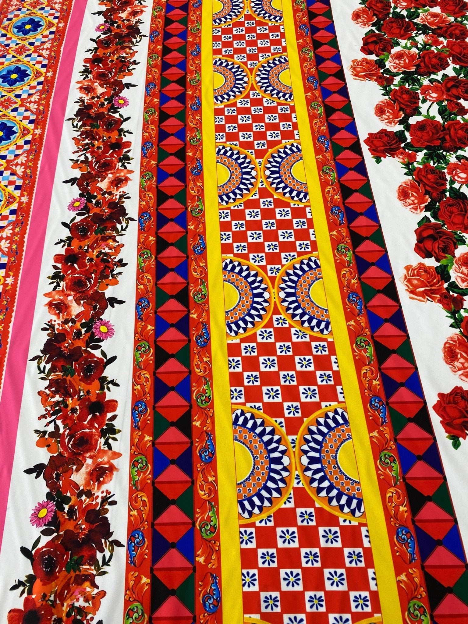 Sicilian Pattern Fabric, Floral Pattern Fabric, Desing Fabric By The Yard - Whotex Online Fabric Store