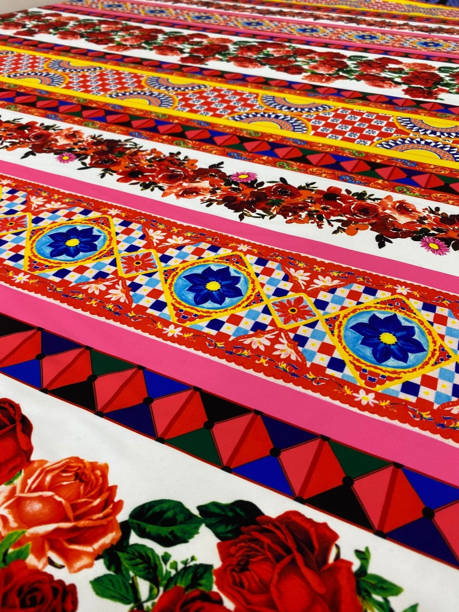 Sicilian Pattern Fabric, Floral Pattern Fabric, Desing Fabric By The Yard - Whotex Online Fabric Store