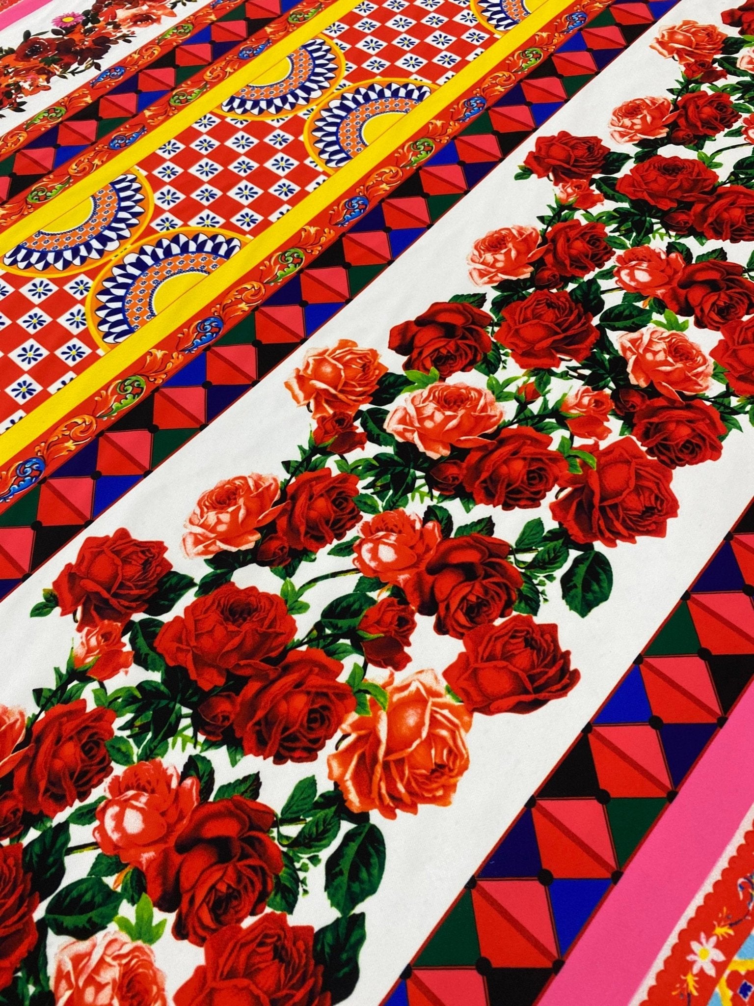 Sicilian Pattern Fabric, Floral Pattern Fabric, Desing Fabric By The Yard - Whotex Online Fabric Store
