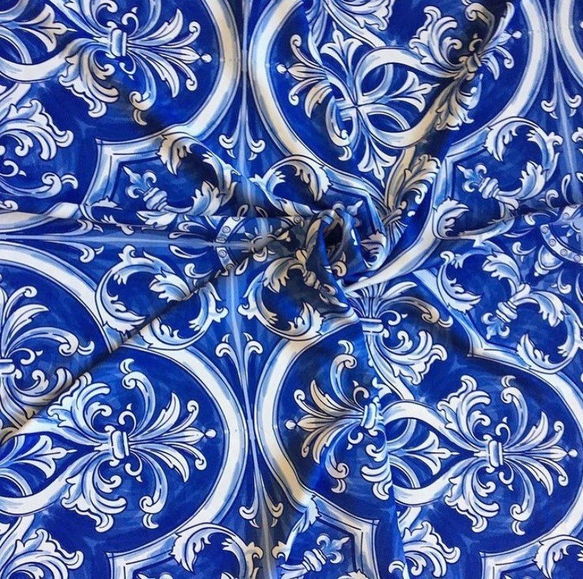 Sicilian Print Fabric Fabric, Italian design pattern - Whotex Online Fabric Store