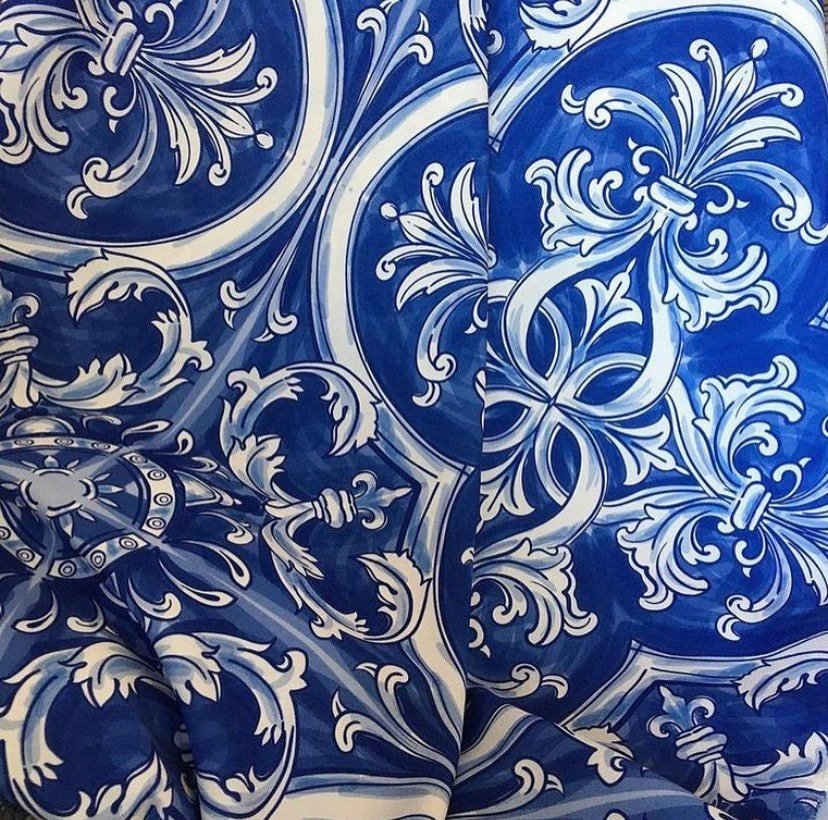 Sicilian Print Fabric Fabric, Italian design pattern - Whotex Online Fabric Store