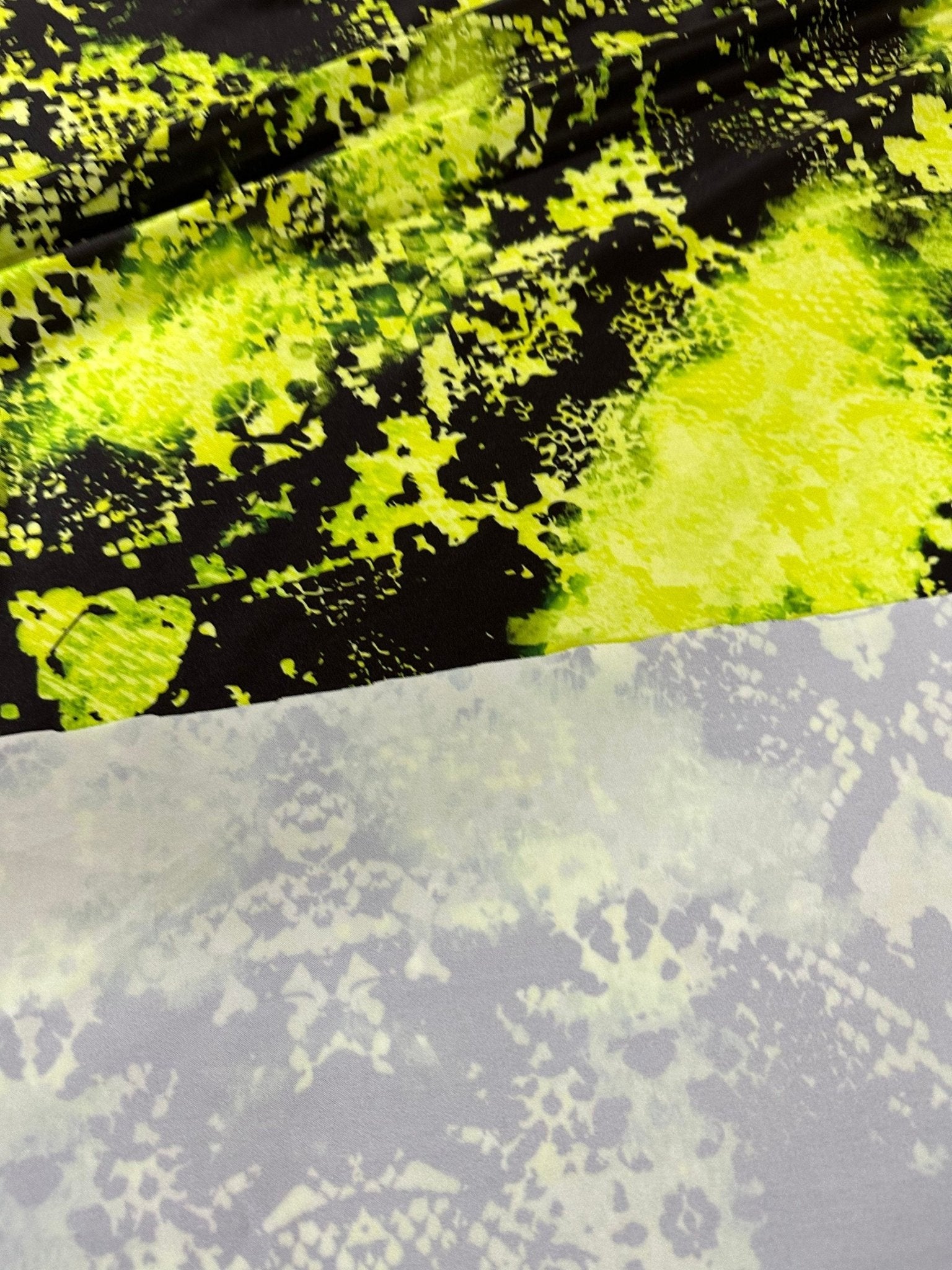 Spandex Fabric, Neon green black Fabric, Dancewear, swimwear, tights, craft, dress Fabric, exotic costume, abstract pattern - Whotex Online Fabric Store
