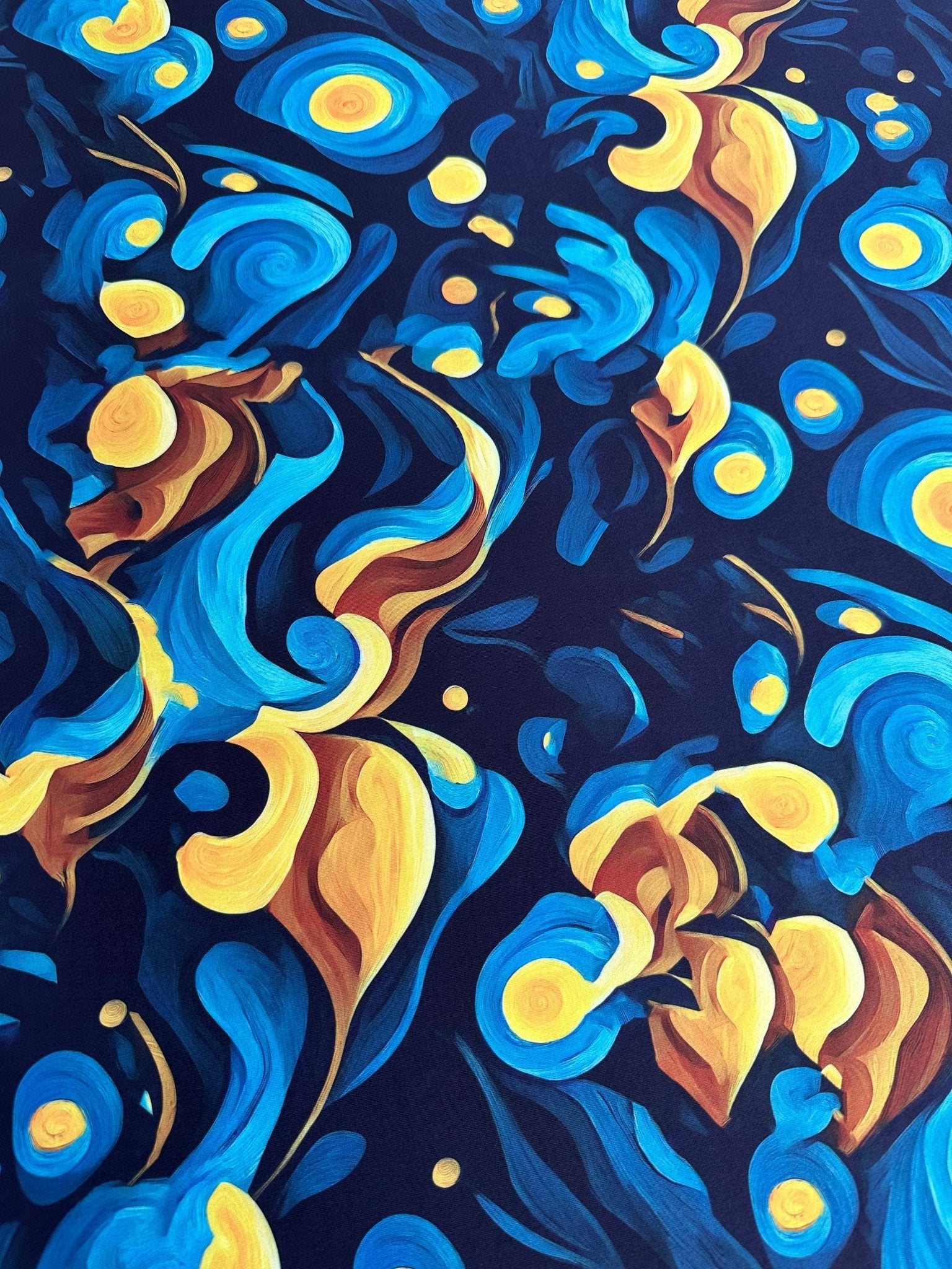 Spandex Fabric, Van Gogh Style Fabric, 4 - way strech Fabric, made in turkey - Whotex Online Fabric Store