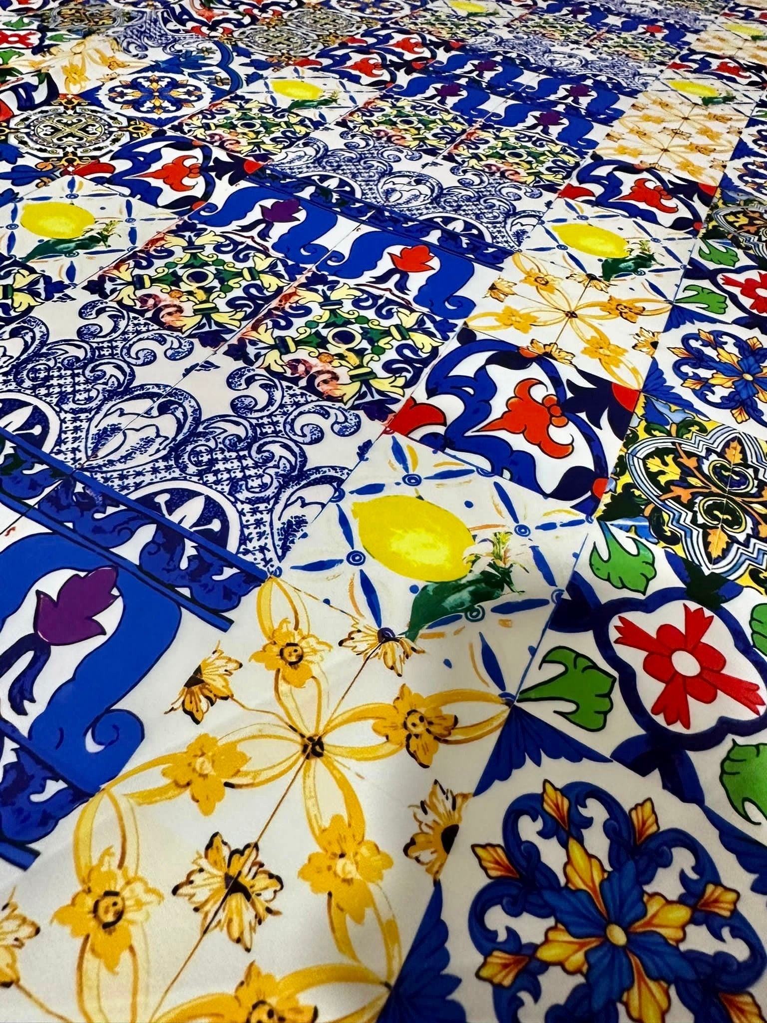 Tile Pattern Fabric By The Yard - Whotex Online Fabric Store