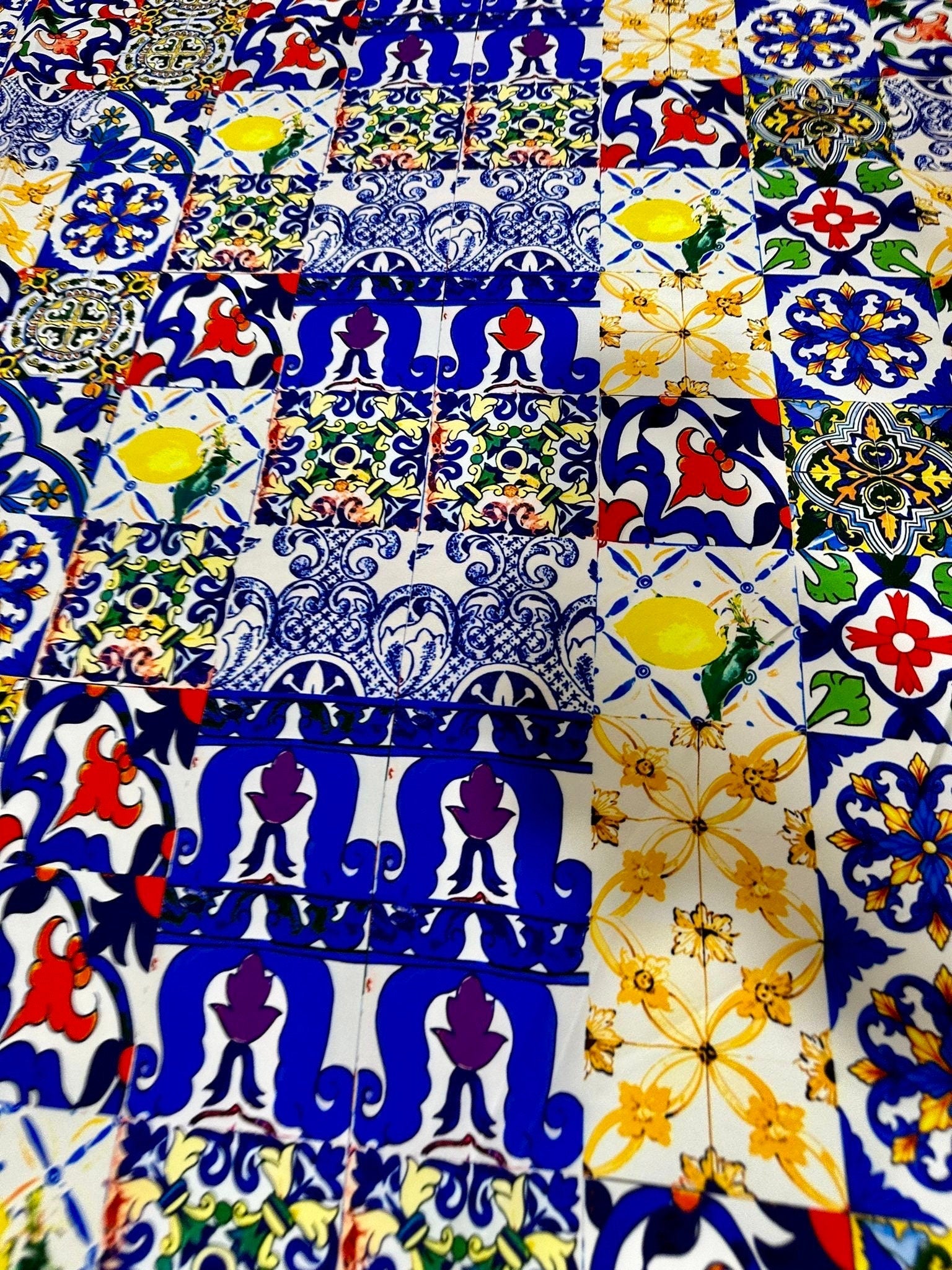Tile Pattern Fabric By The Yard - Whotex Online Fabric Store