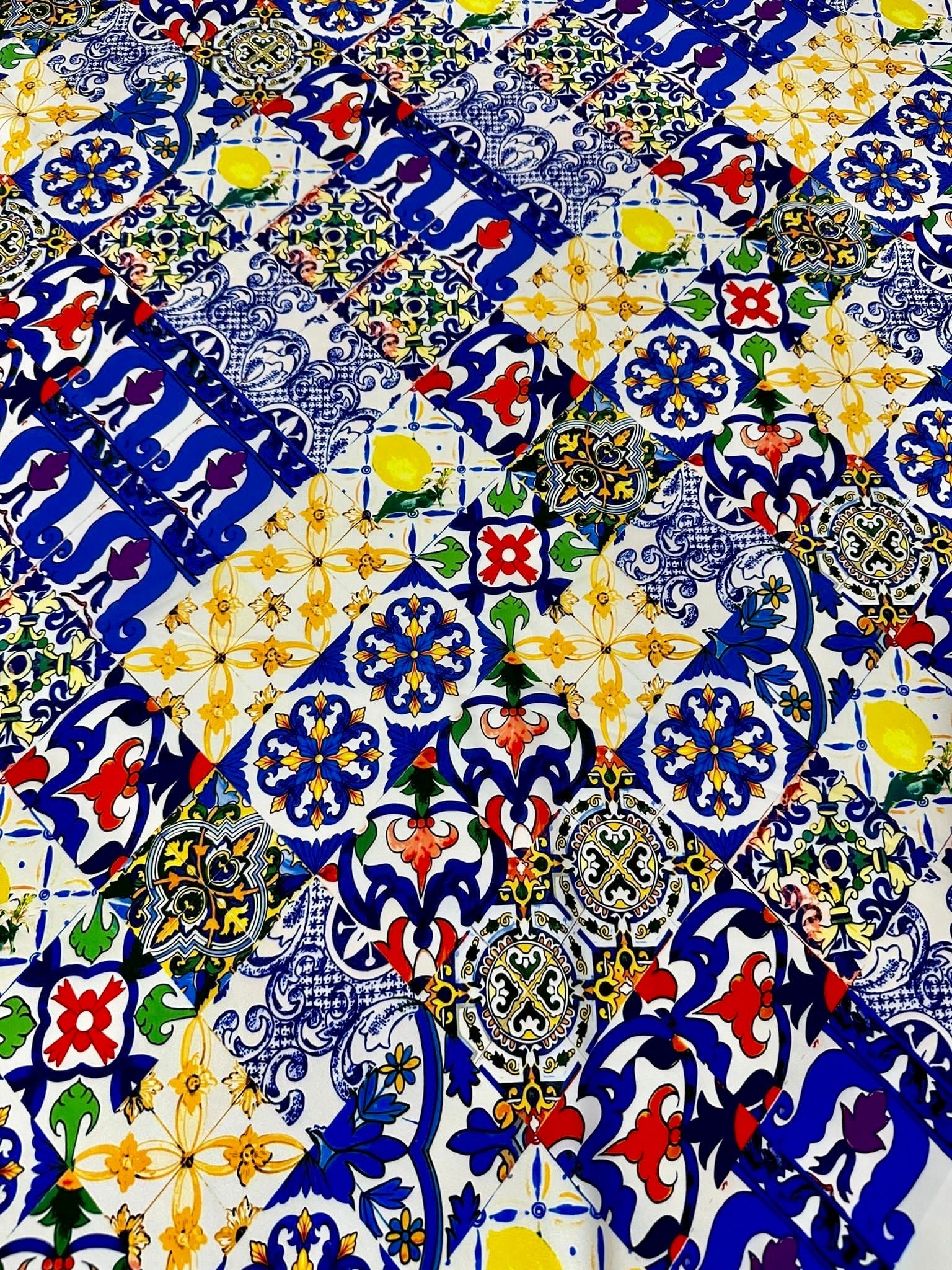 Tile Pattern Fabric By The Yard - Whotex Online Fabric Store