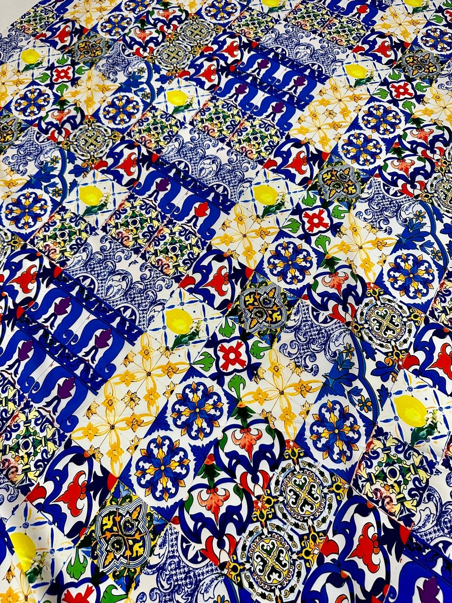 Tile Pattern Fabric By The Yard - Whotex Online Fabric Store