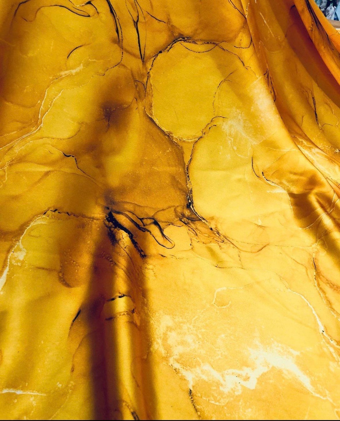Yellow Tie Dye Pattern Fabric By The Yard - Whotex Online Fabric Store