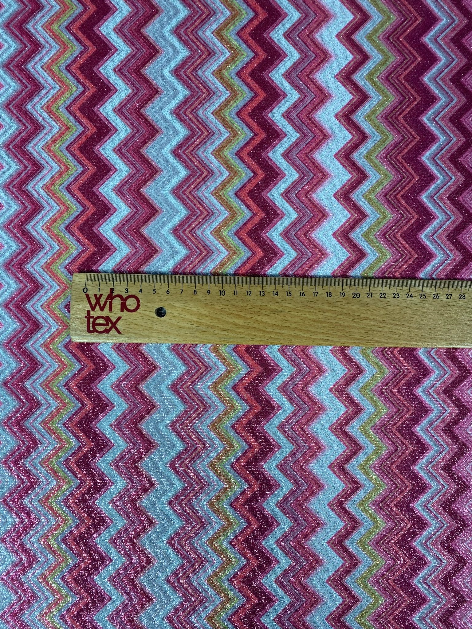 Zigzag Lurex Knit Fabric with 4 - Way Stretch for Fashion and Crafts - Whotex Online Fabric Store