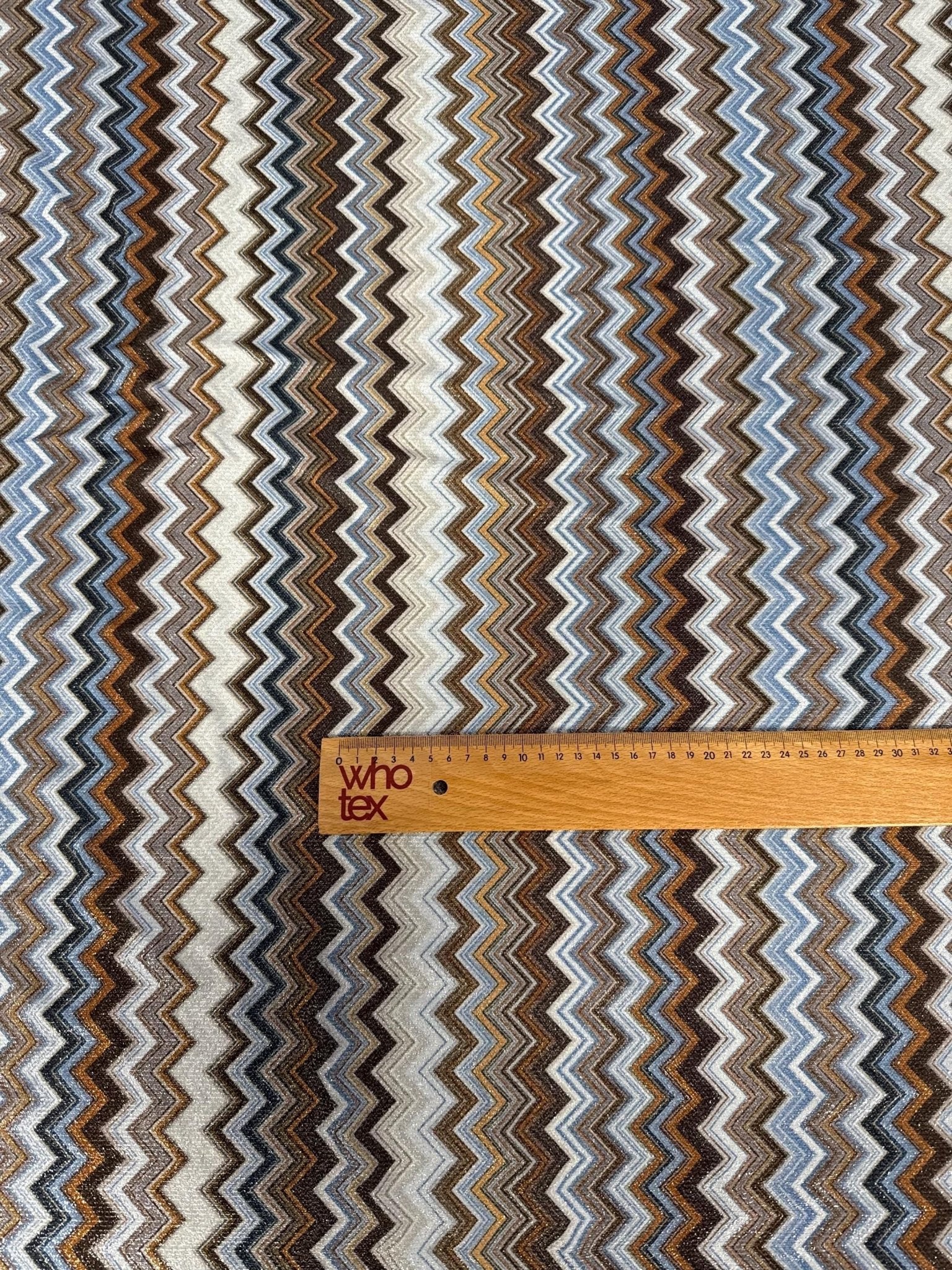 Zigzag Pattern Knit Fabric, Lurex Fabric, 4 - Way Stretch - Whotex Online Fabric Store