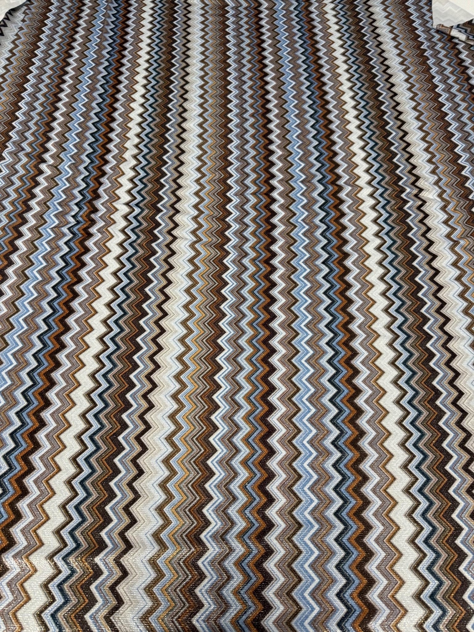 Zigzag Pattern Knit Fabric, Lurex Fabric, 4 - Way Stretch - Whotex Online Fabric Store